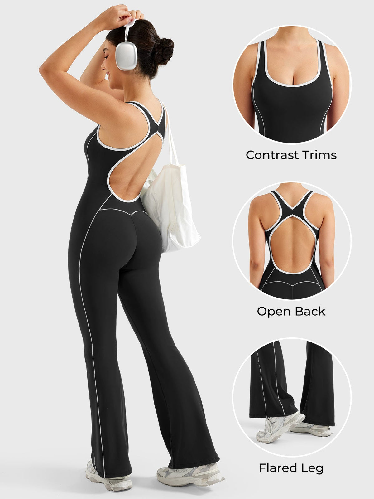 Combinaison Antonia Contrast Trim évasé - AERLO