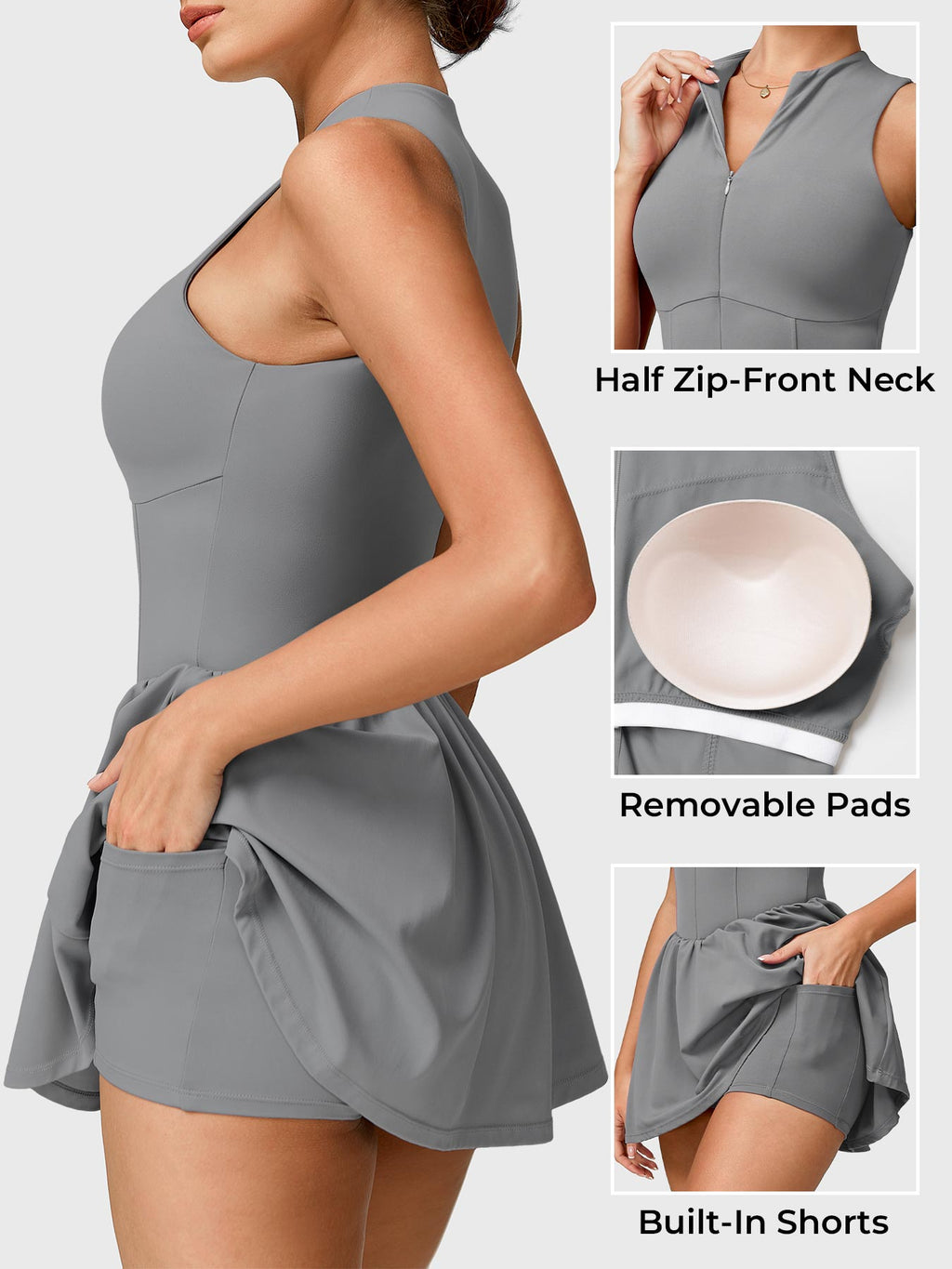 Erica Zipper Tennis Dress - AERLO