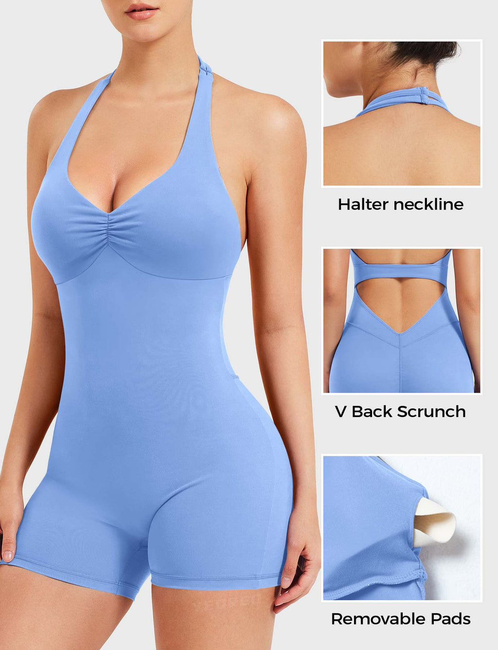 Combishort Joceline Backless Halter - AERLO