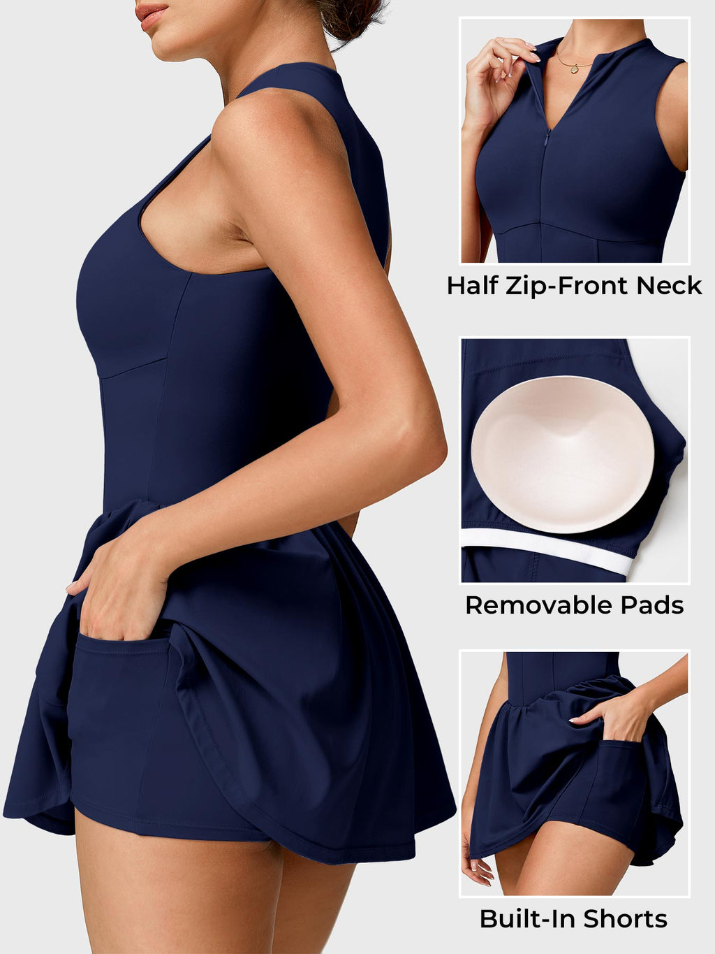 Erica Zipper Tennis Dress - AERLO