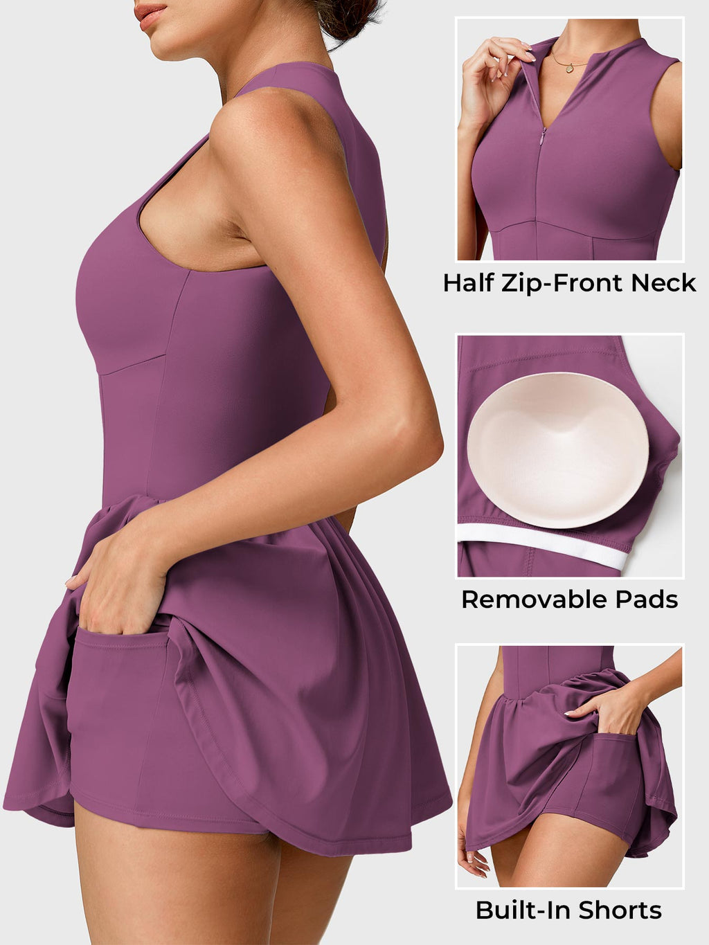 Erica Zipper Tennis Dress - AERLO