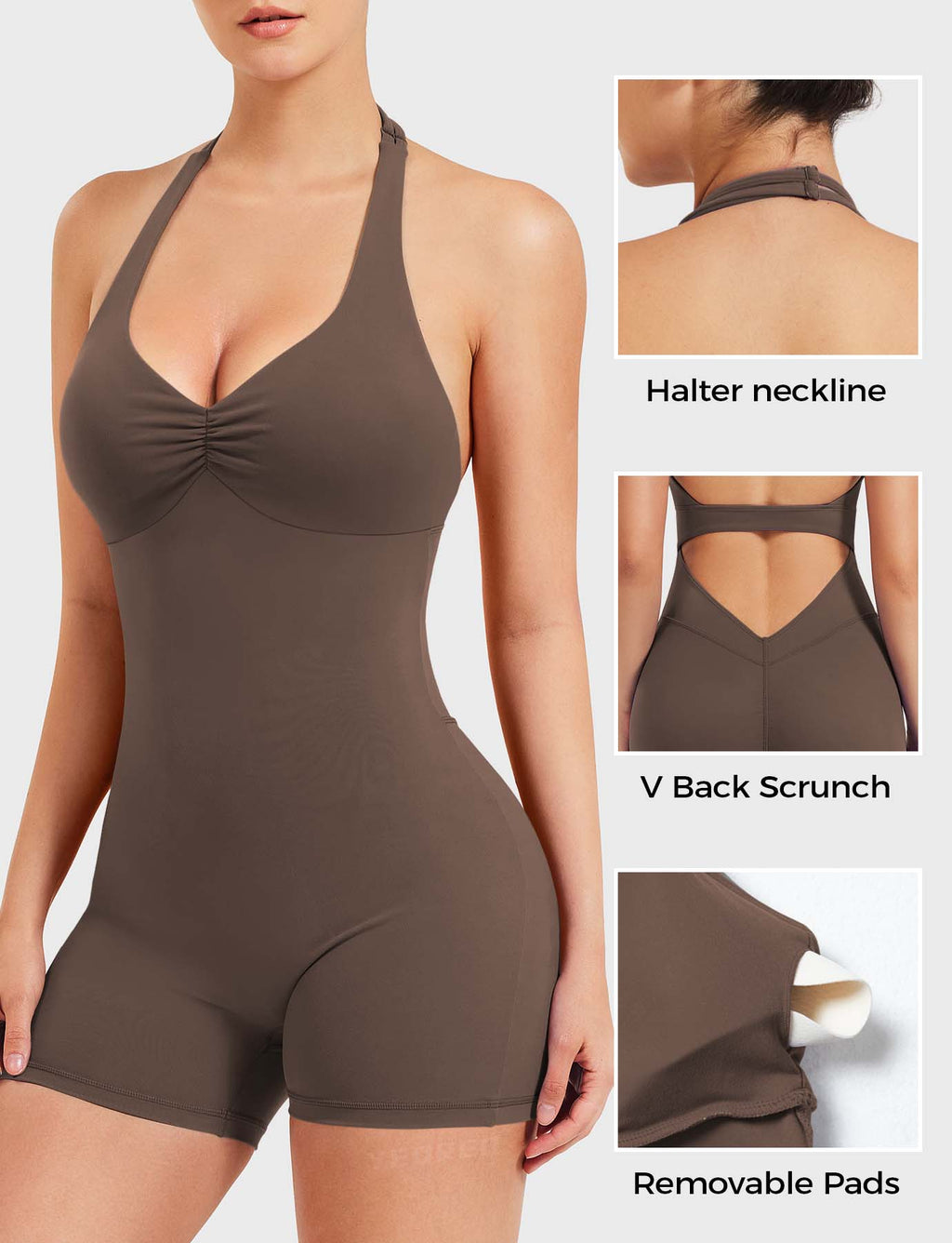 Combishort Joceline Backless Halter - AERLO