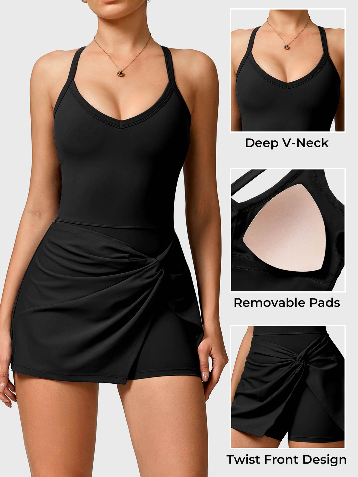 Daisey Twist Front Tennis Dress - AERLO