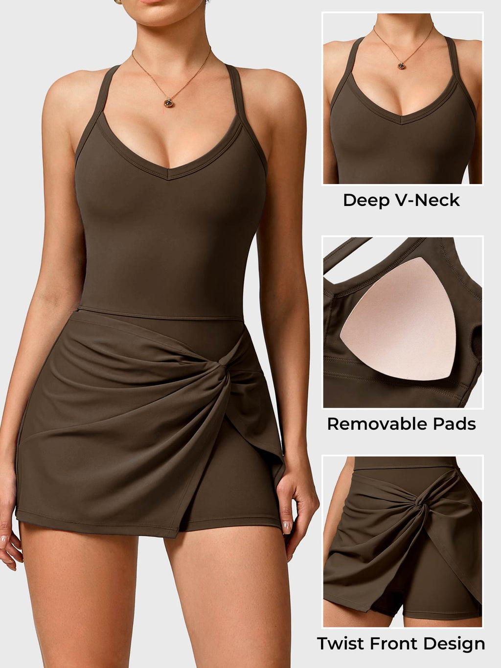 Daisey Twist Front Tennis Dress - AERLO