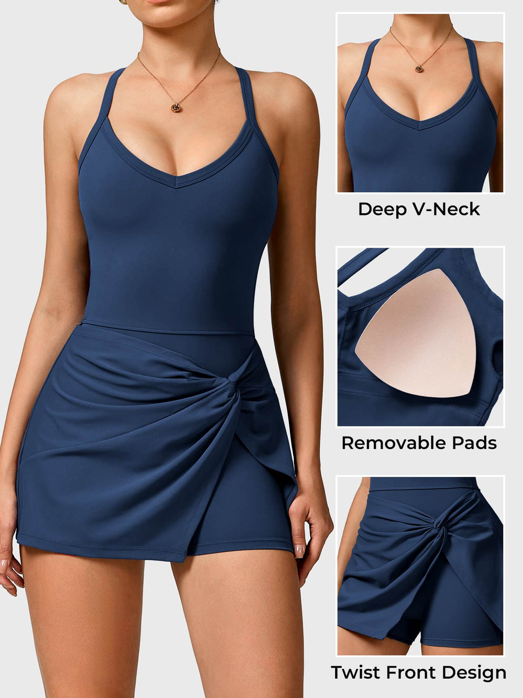 Daisey Twist Front Tennis Dress - AERLO