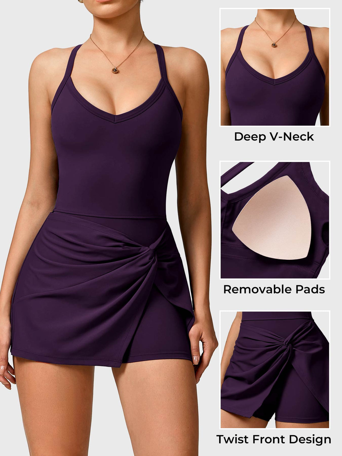 Daisey Twist Front Tennis Dress - AERLO