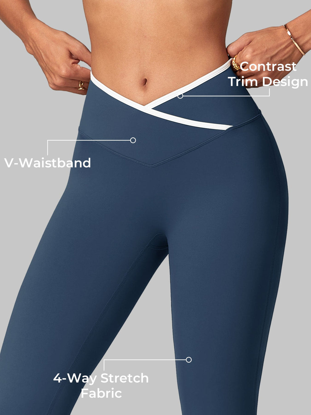 Legging Alberta Contrast Trim évasé - AERLO
