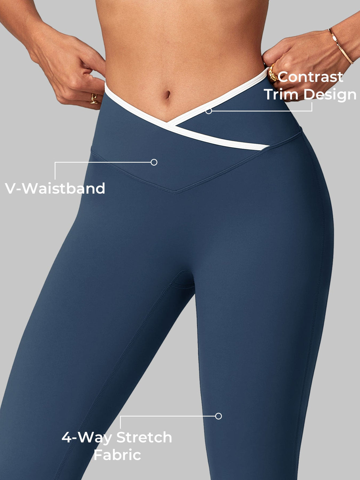 Legging Alberta Contrast Trim évasé - AERLO