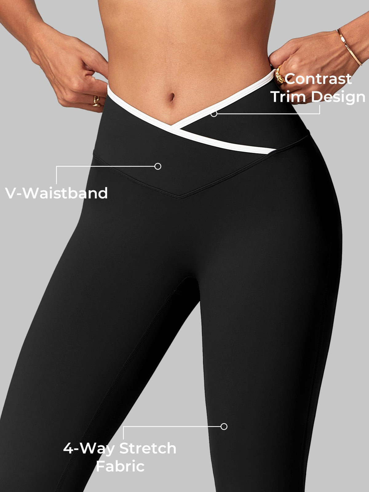 Legging Alberta Contrast Trim évasé - AERLO