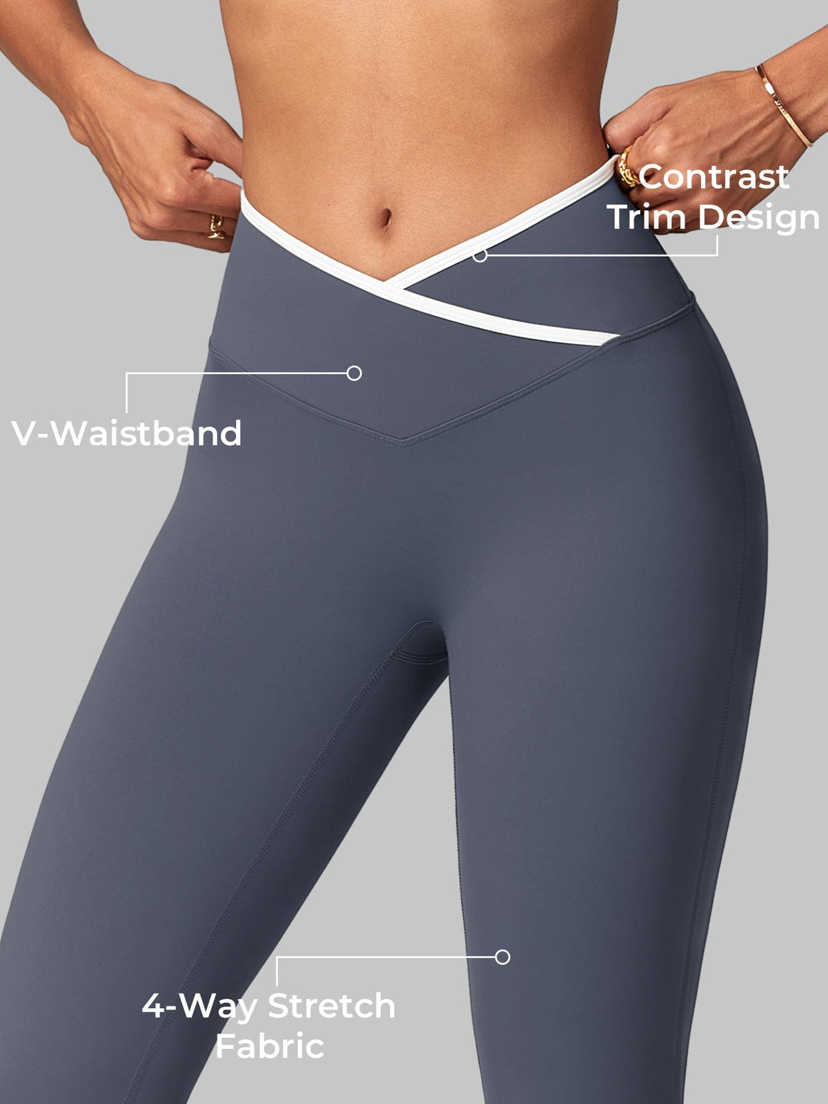 Legging Alberta Contrast Trim évasé - AERLO