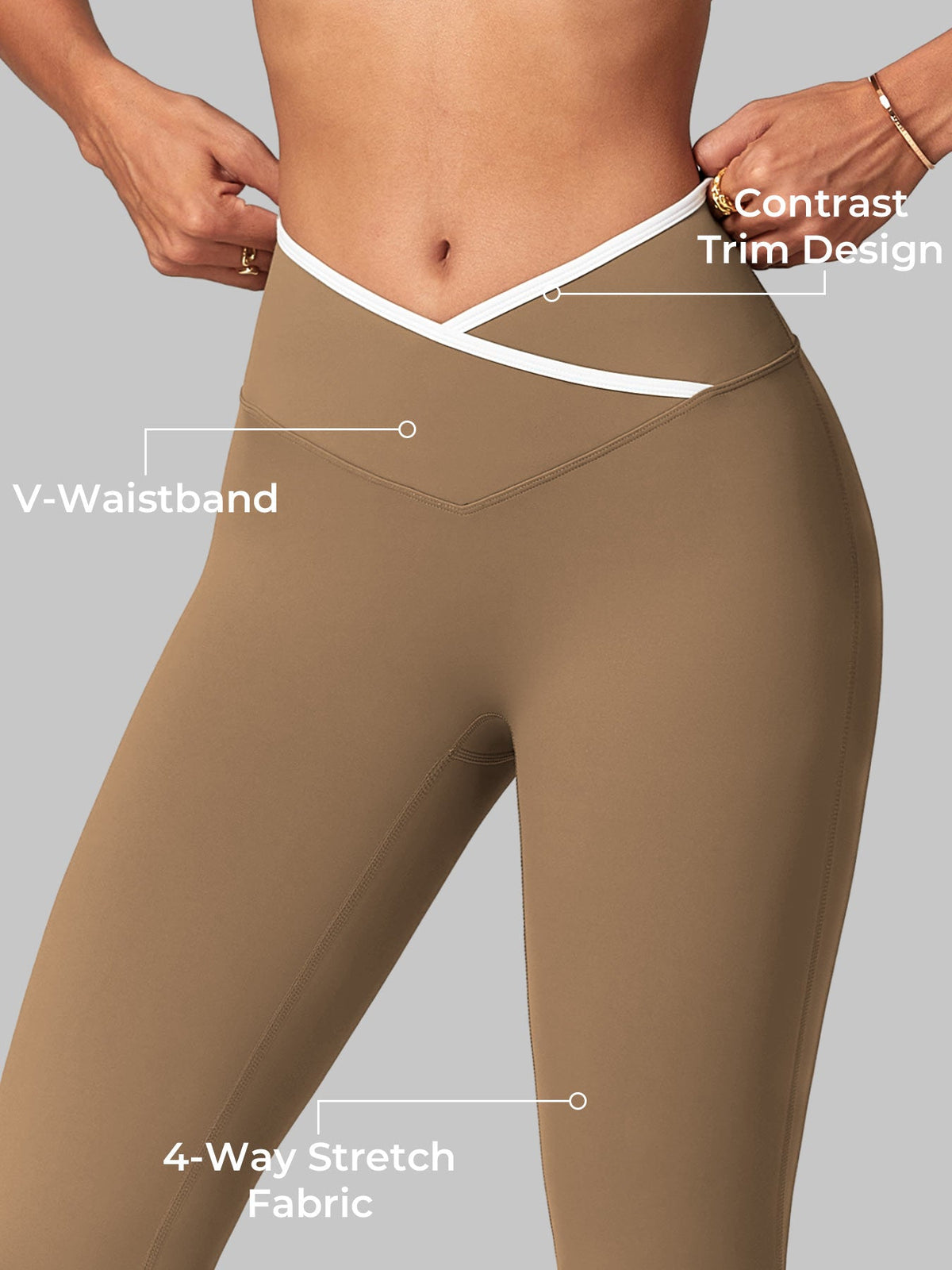 Legging Alberta Contrast Trim évasé - AERLO