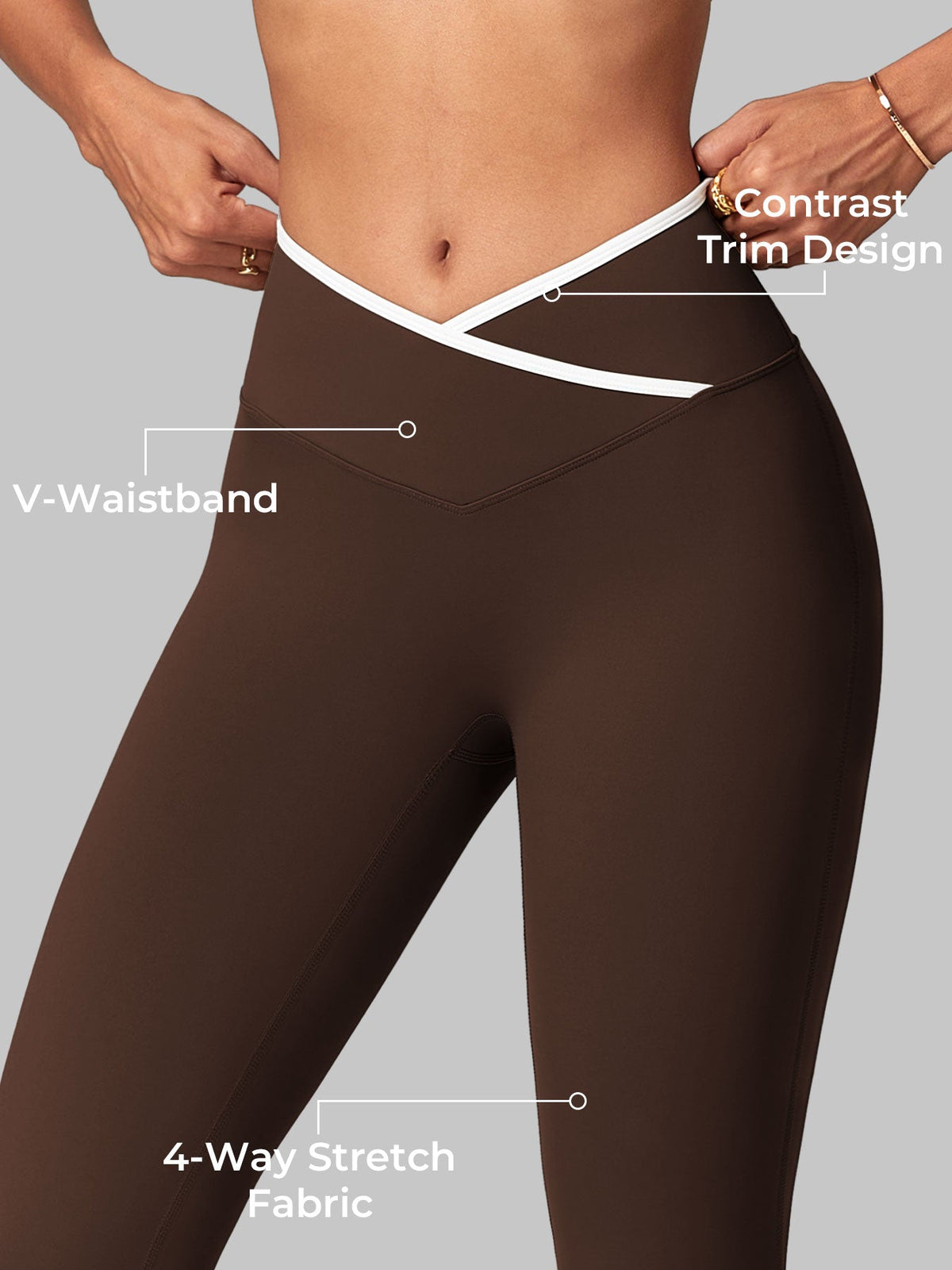 Legging Alberta Contrast Trim évasé - AERLO