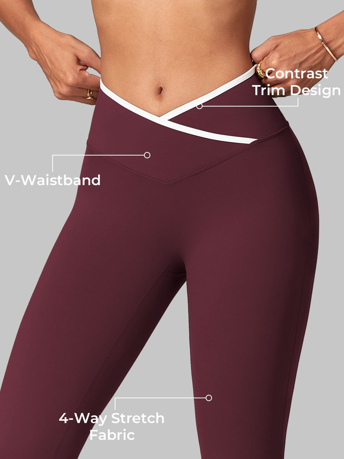 Legging Alberta Contrast Trim évasé - AERLO
