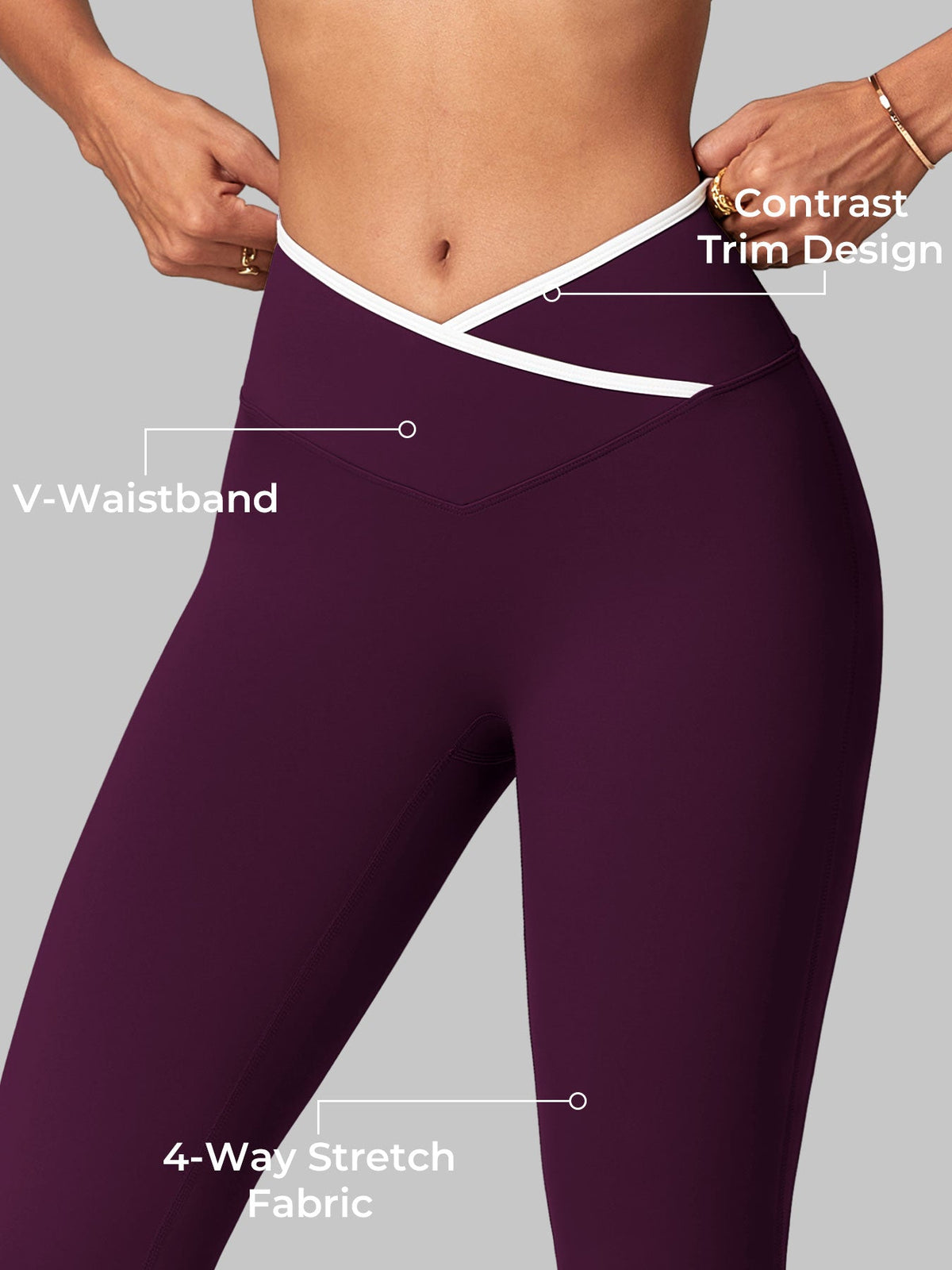 Legging Alberta Contrast Trim évasé - AERLO