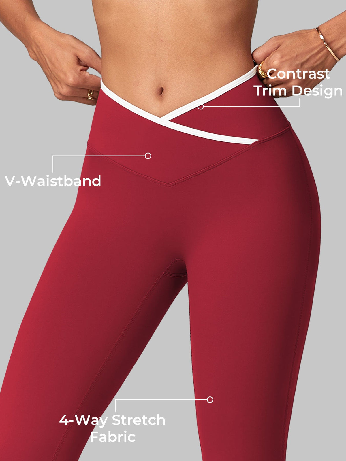 Legging Alberta Contrast Trim évasé - AERLO