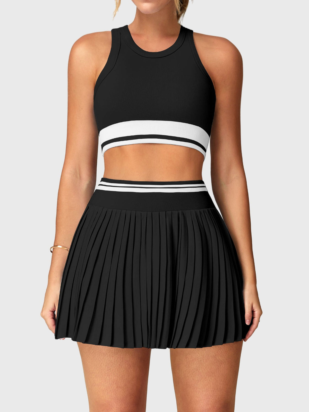Hebe 2-Piece Tennis Skirt Set - AERLO