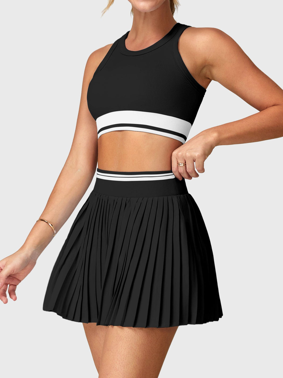 Hebe 2-Piece Tennis Skirt Set - AERLO