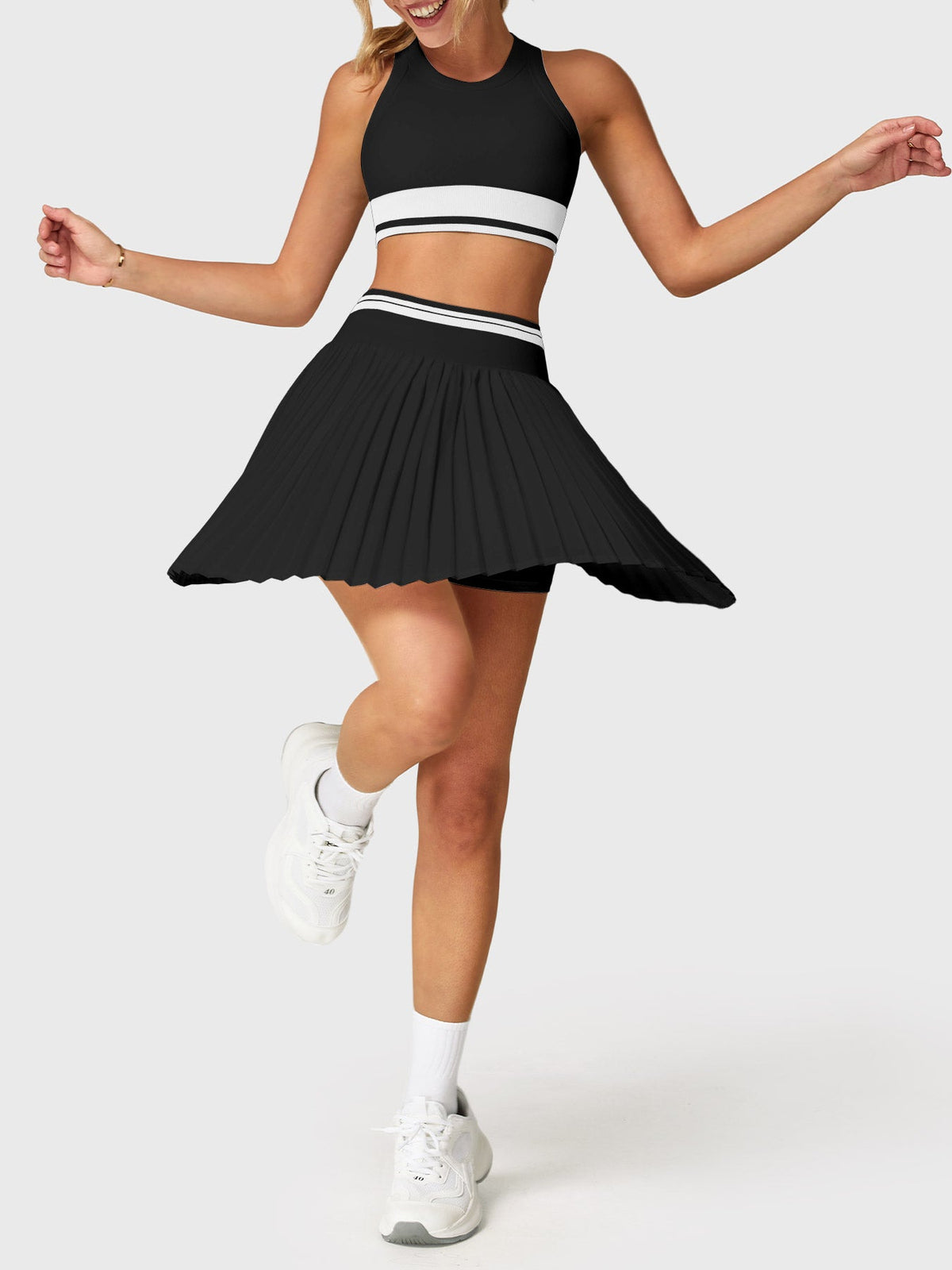 Hebe 2-Piece Tennis Skirt Set - AERLO