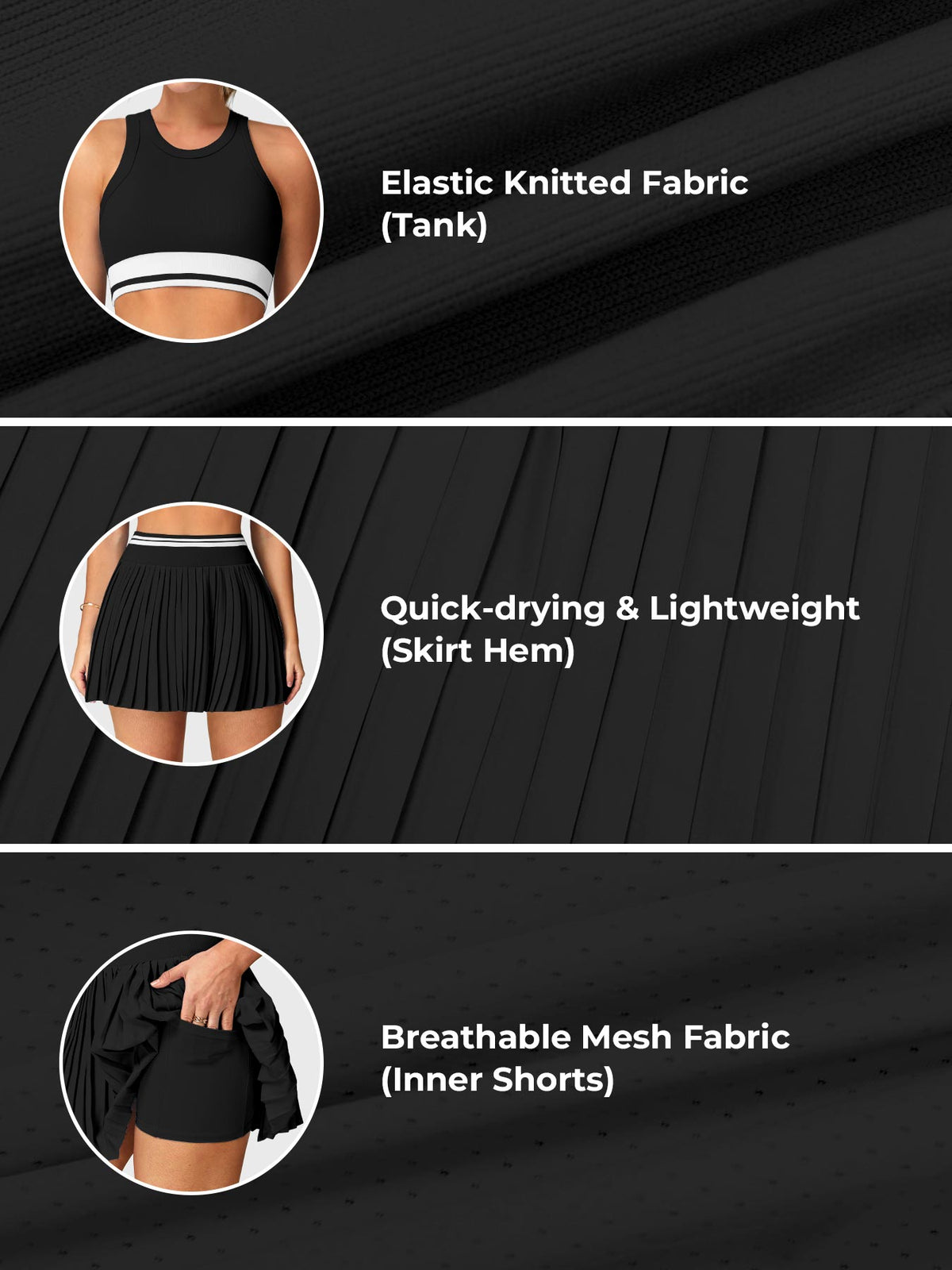 Hebe 2-Piece Tennis Skirt Set - AERLO