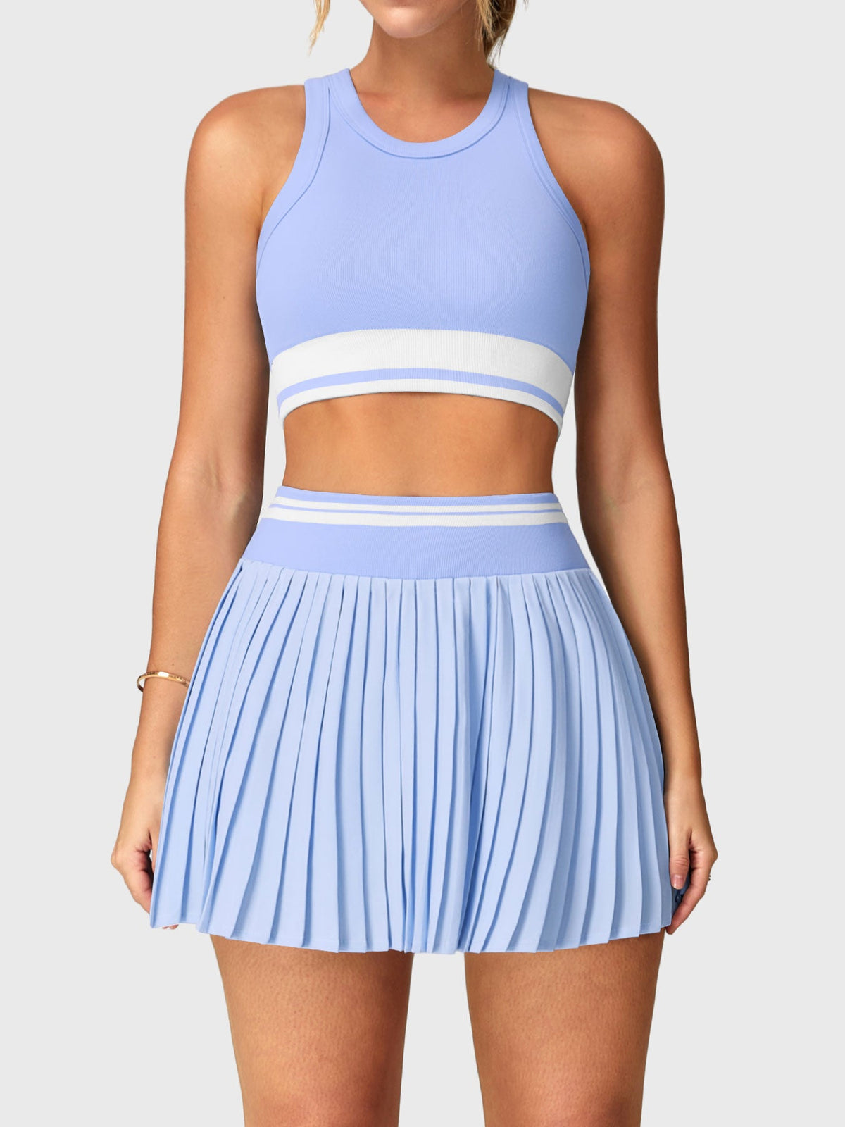Hebe 2-Piece Tennis Skirt Set - AERLO