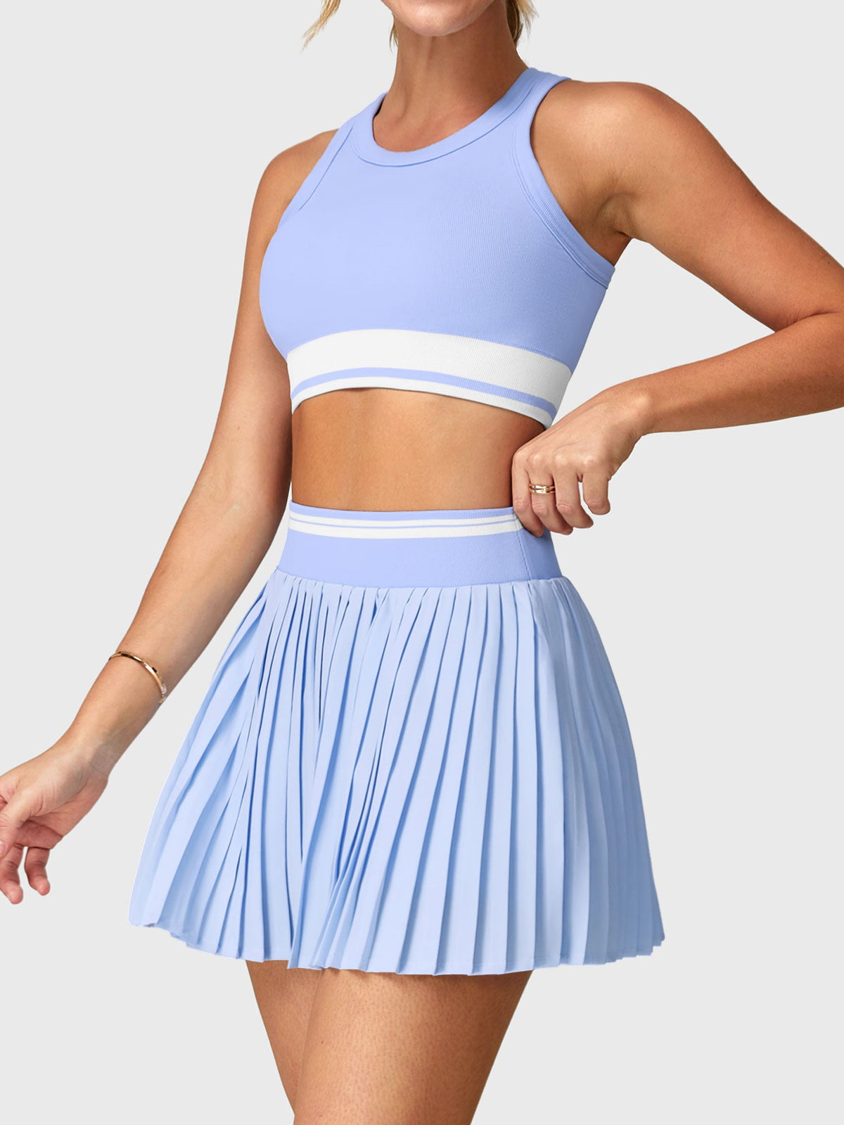 Hebe 2-Piece Tennis Skirt Set - AERLO
