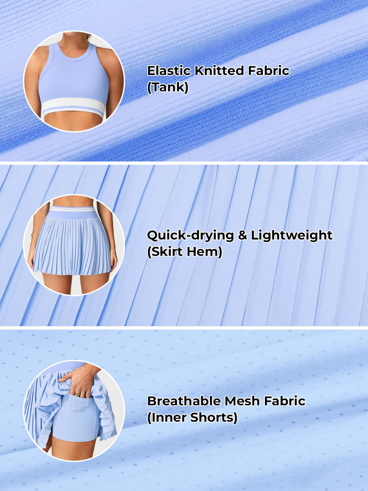 Hebe 2-Piece Tennis Skirt Set - AERLO