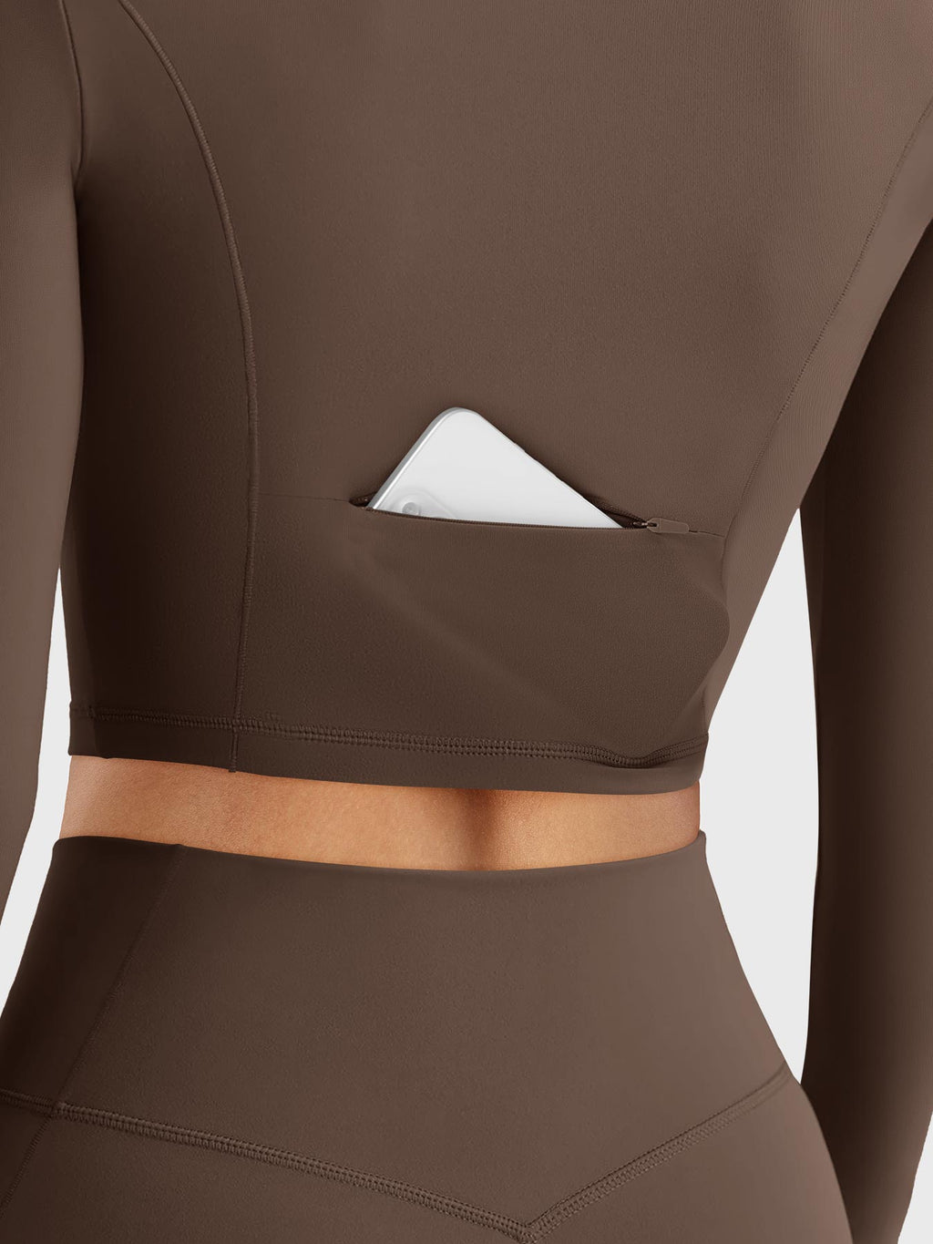 Short Clementine Half Zip Crop Top - AERLO