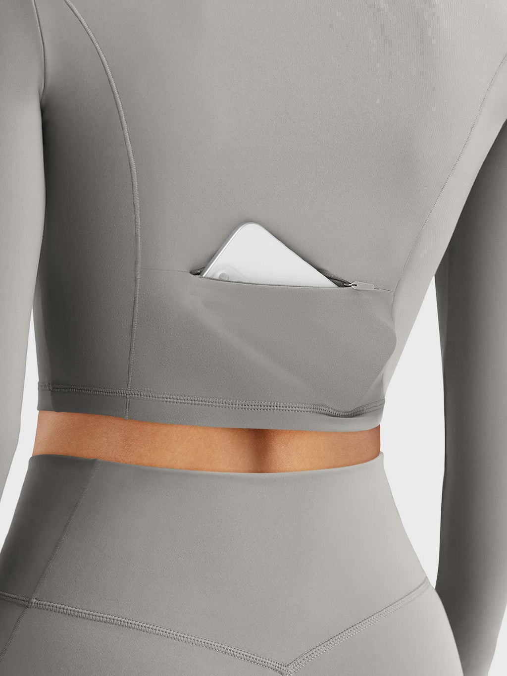 Short Clementine Half Zip Crop Top - AERLO