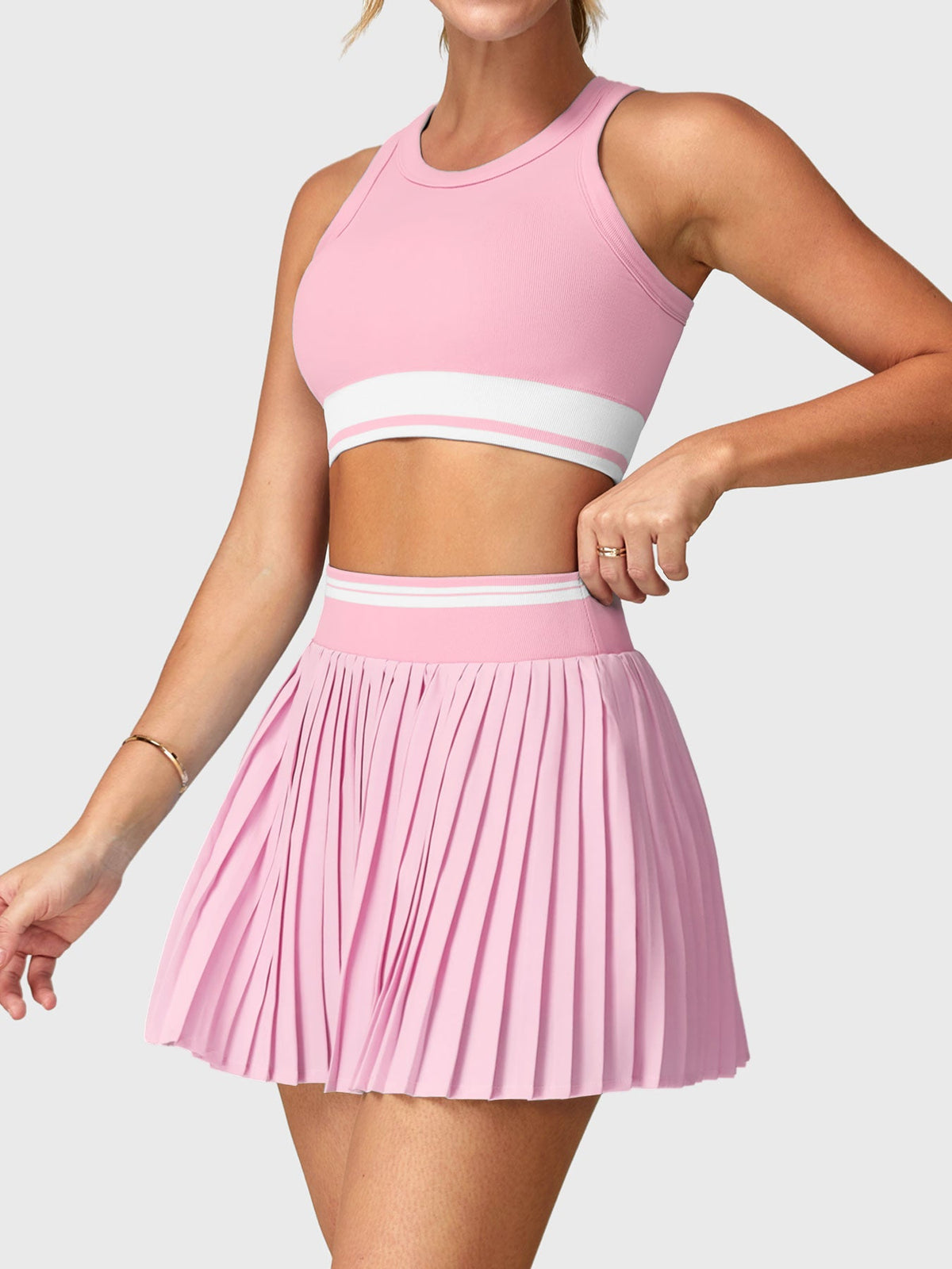 Hebe 2-Piece Tennis Skirt Set - AERLO
