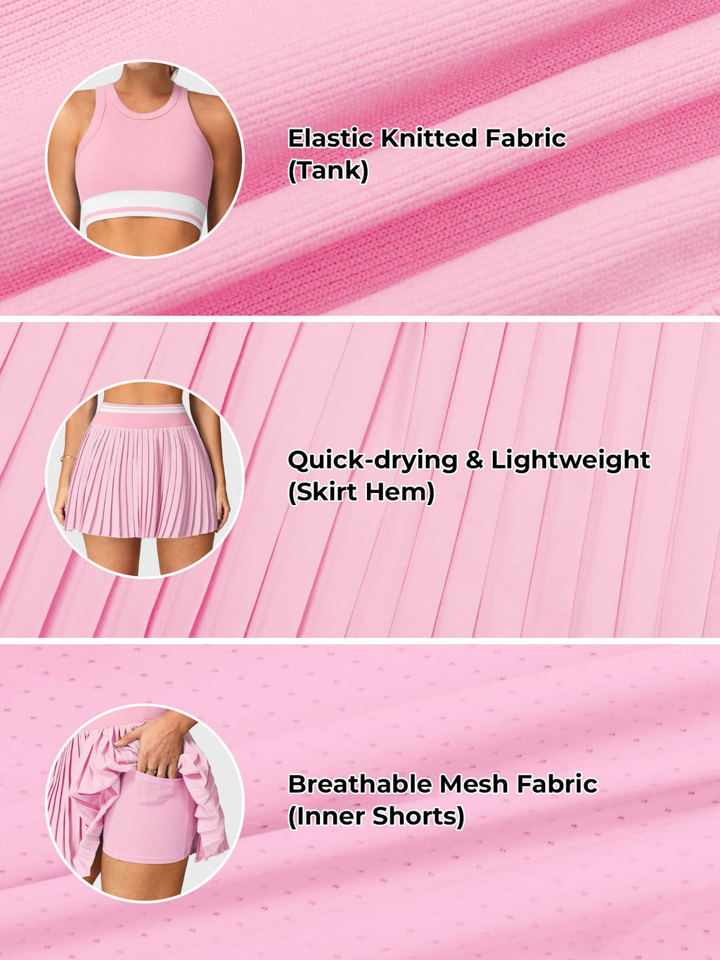 Hebe 2-Piece Tennis Skirt Set - AERLO