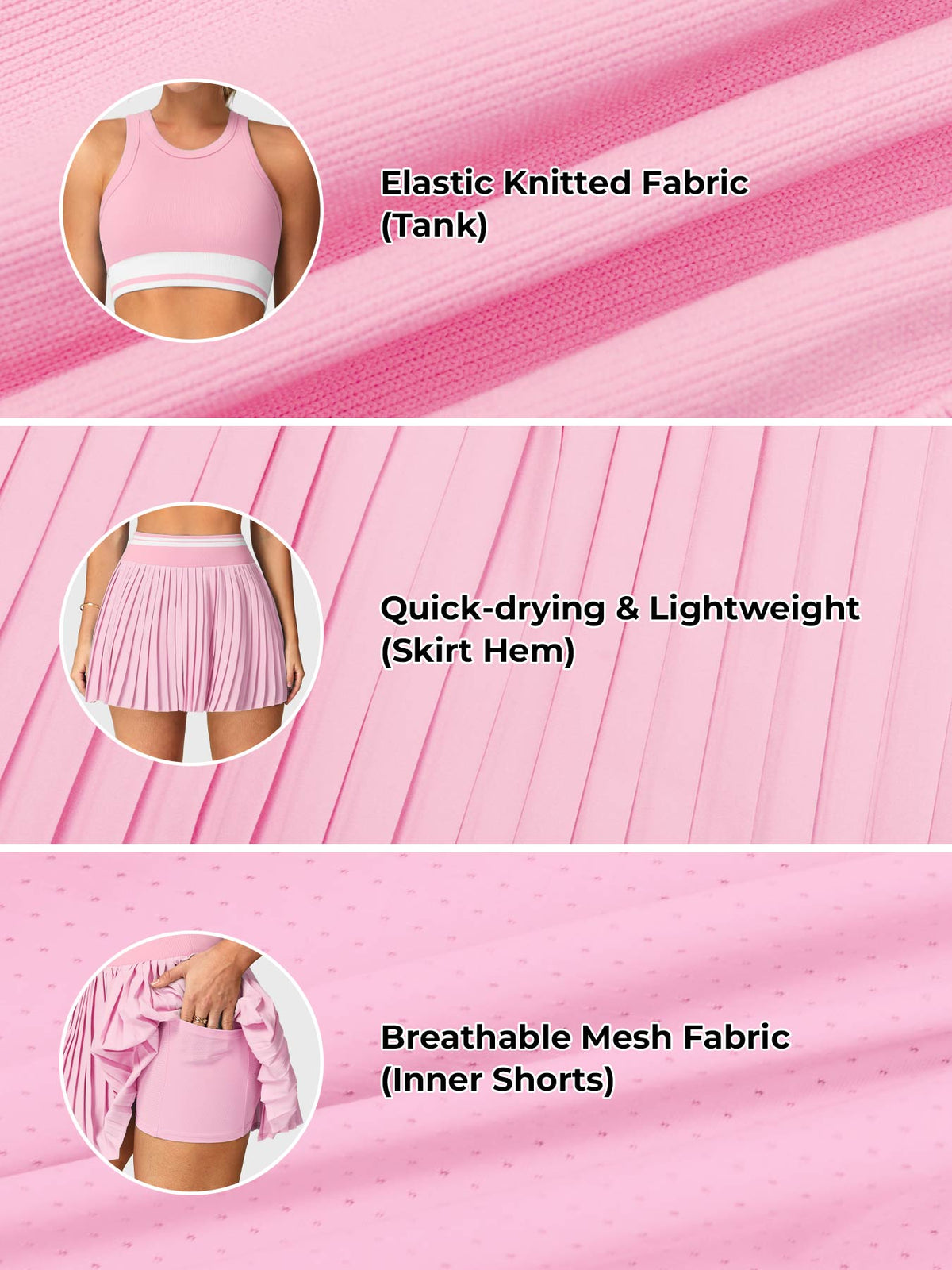 Hebe 2-Piece Tennis Skirt Set - AERLO