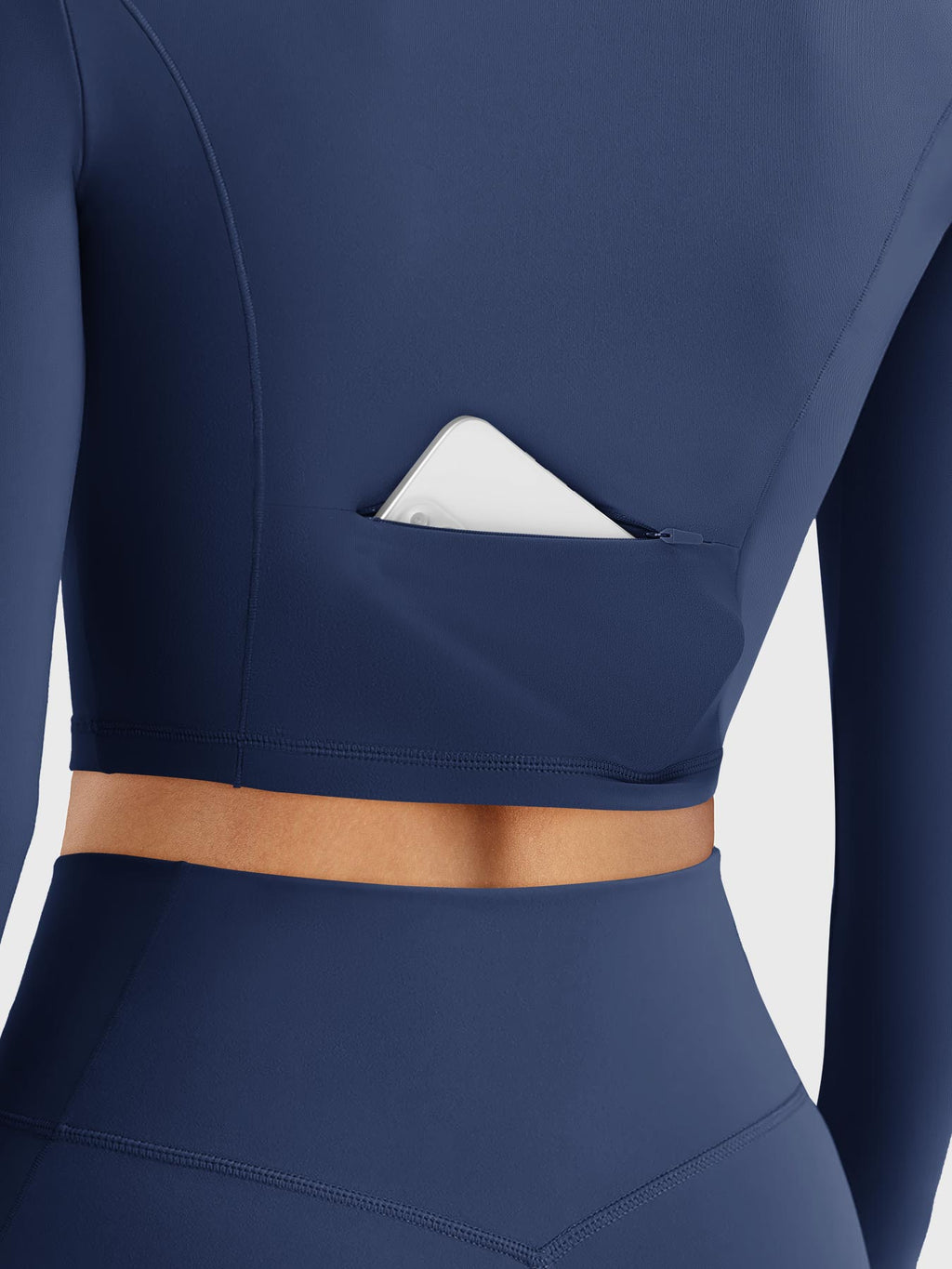 Short Clementine Half Zip Crop Top - AERLO