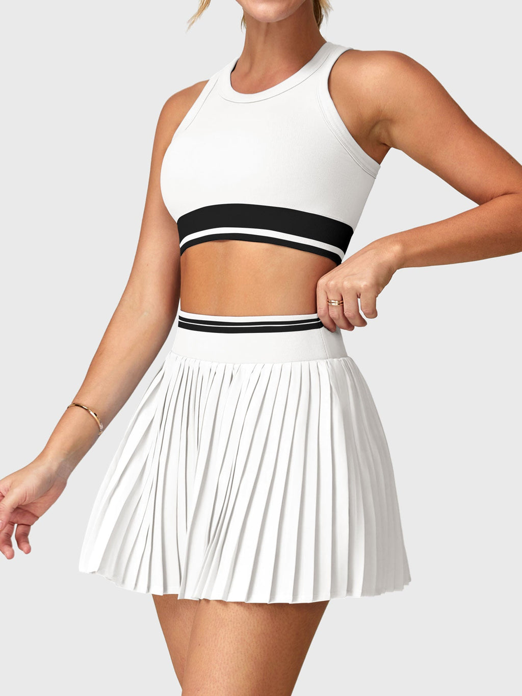 Hebe 2-Piece Tennis Skirt Set - AERLO