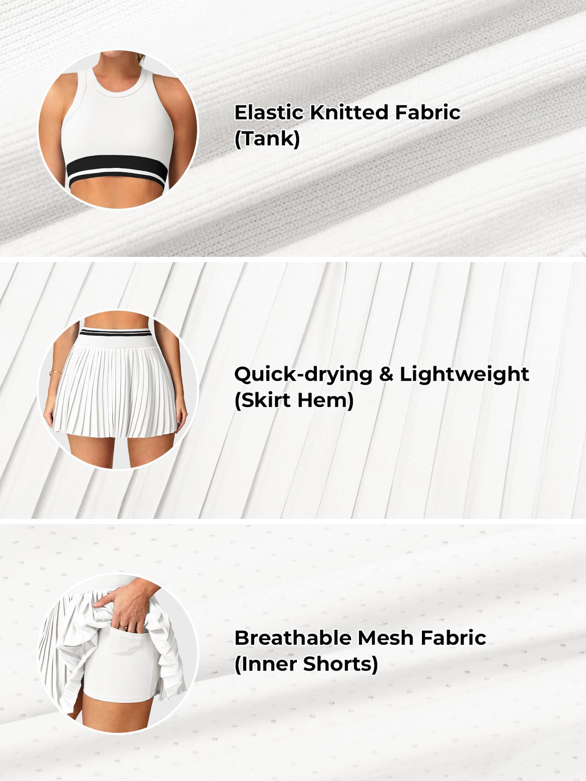 Hebe 2-Piece Tennis Skirt Set - AERLO