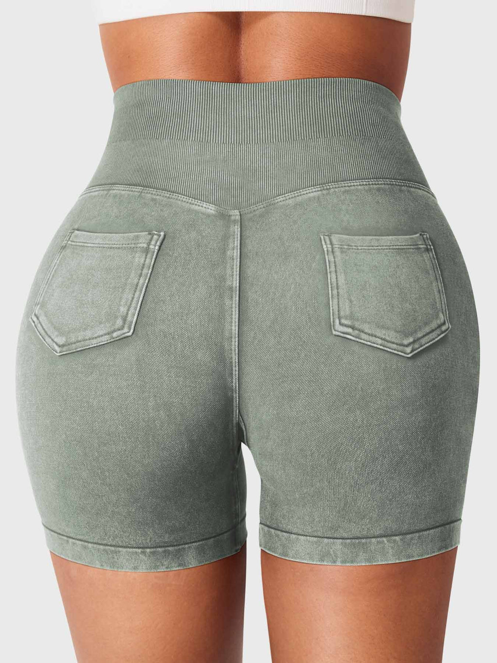 Short Bridgie Faux Denim sans coutures - AERLO