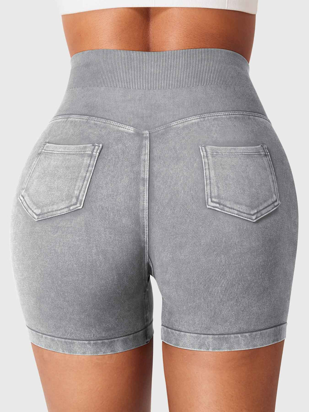 Short Bridgie Faux Denim sans coutures - AERLO