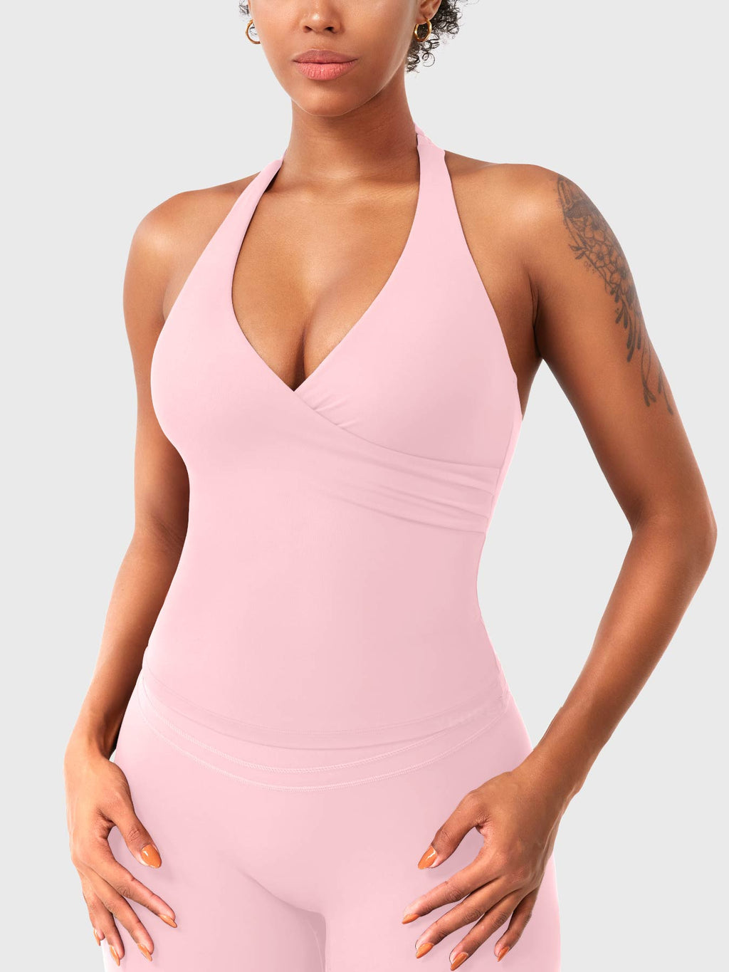 Elevine V Neck Halter Tank - AERLO