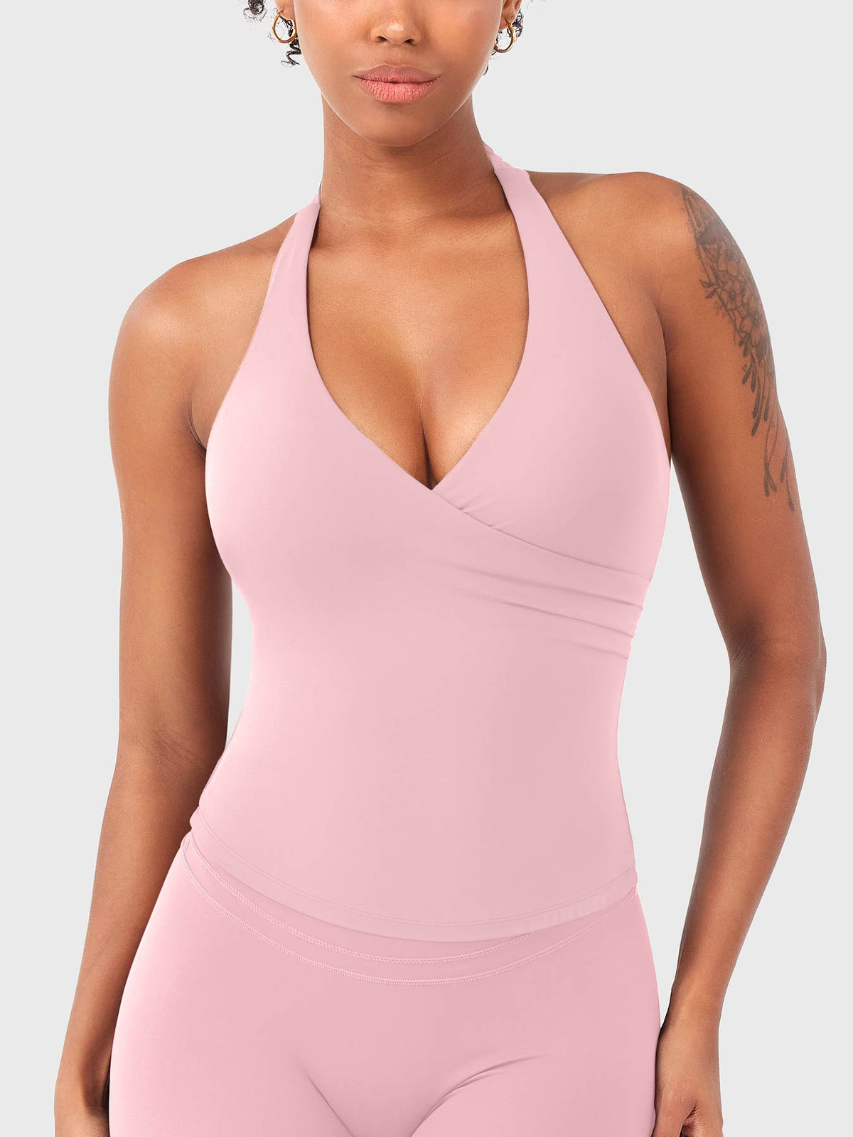 Elevine V Neck Halter Tank - AERLO