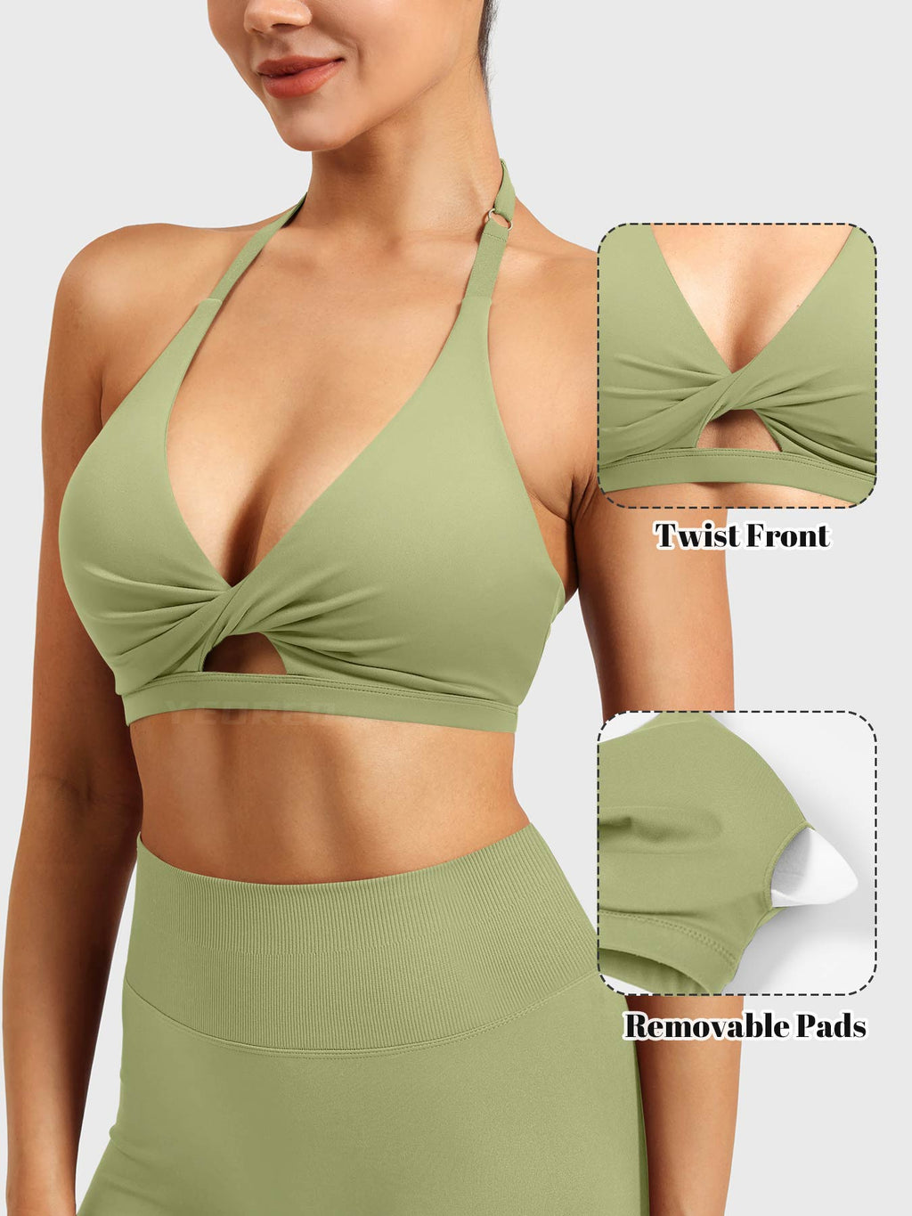 Brassière de sport Micaela Twist Front - AERLO