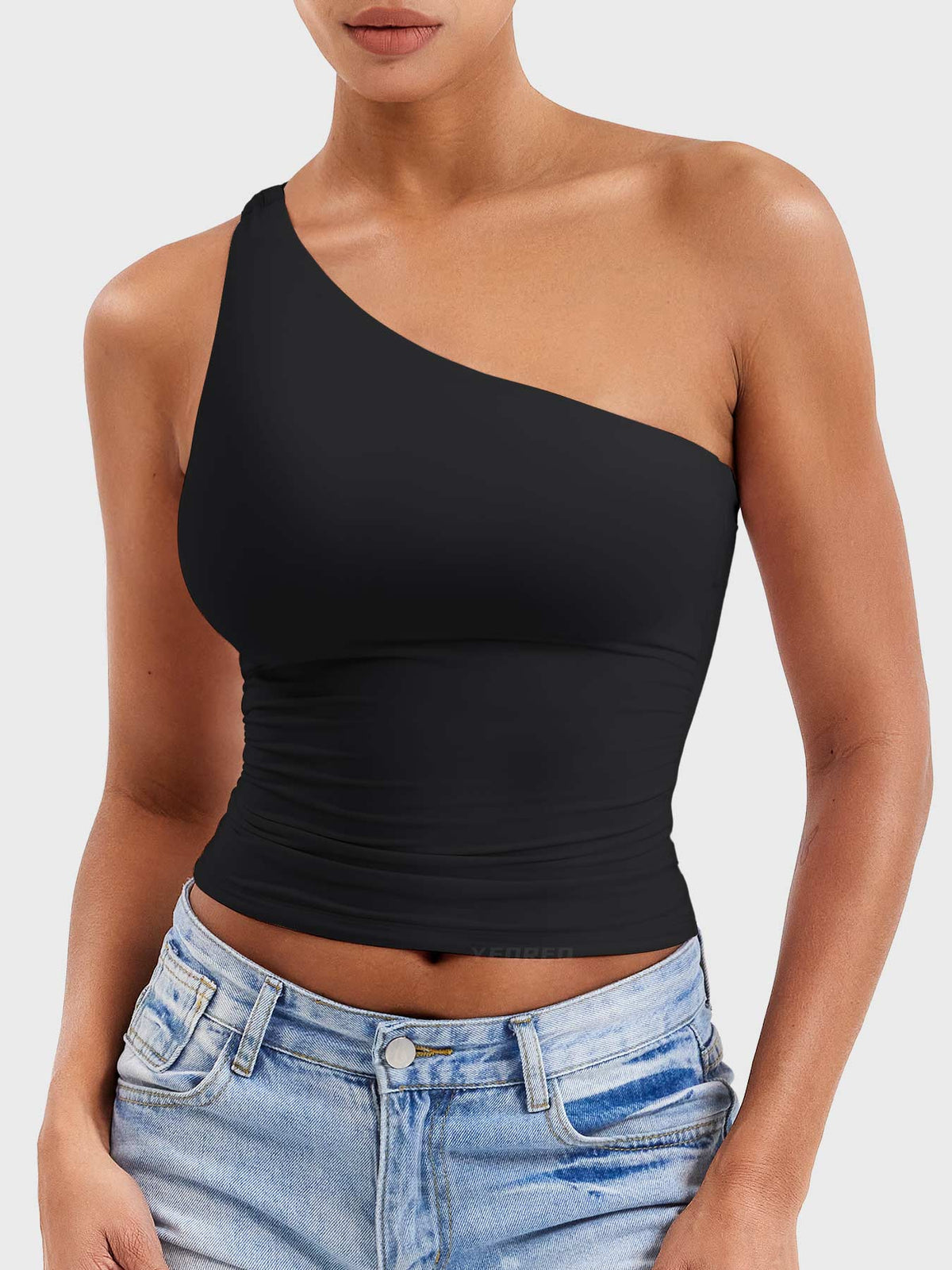 Haut Fanciy One Shoulder Tank - AERLO