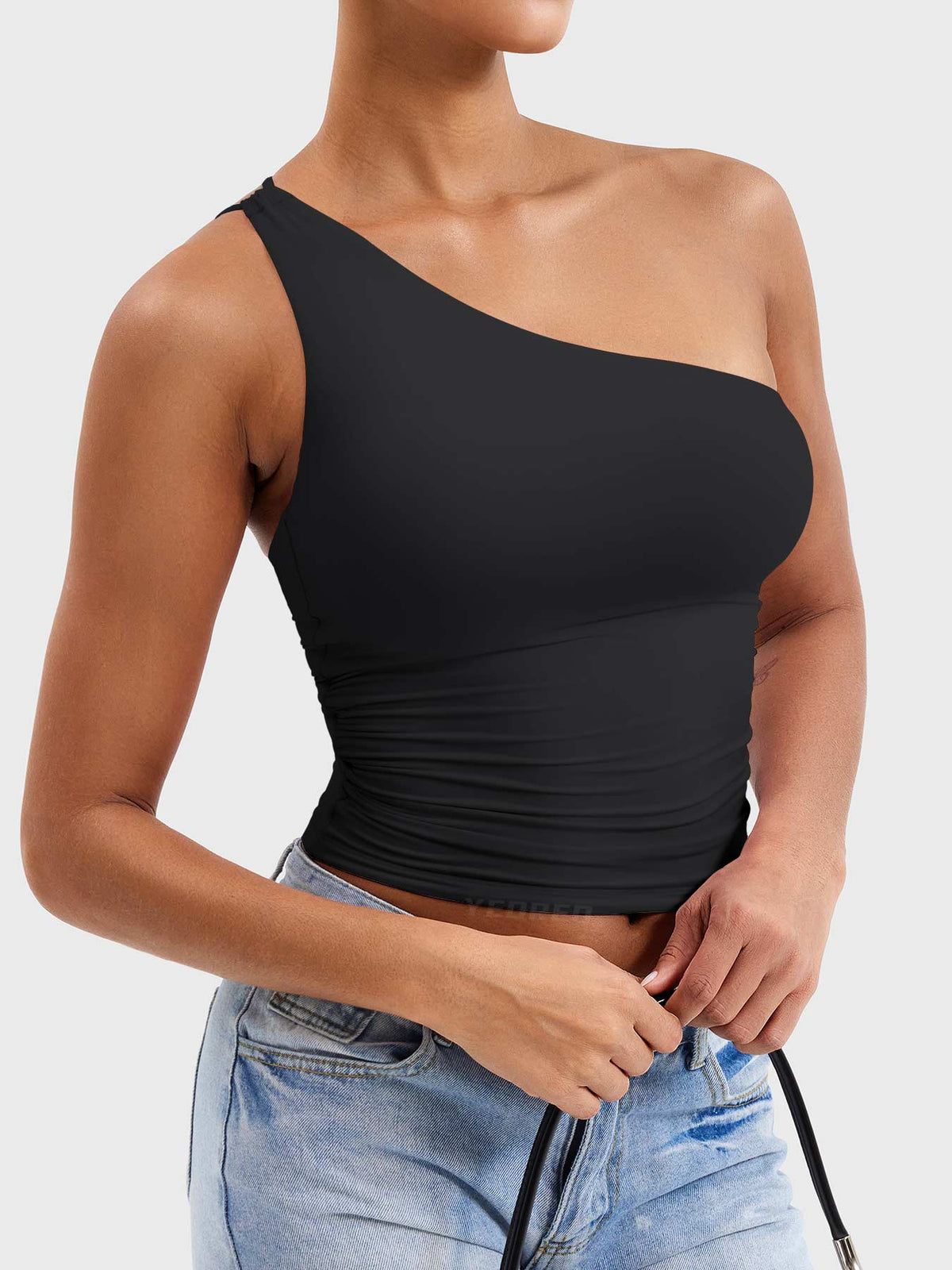 Haut Fanciy One Shoulder Tank - AERLO
