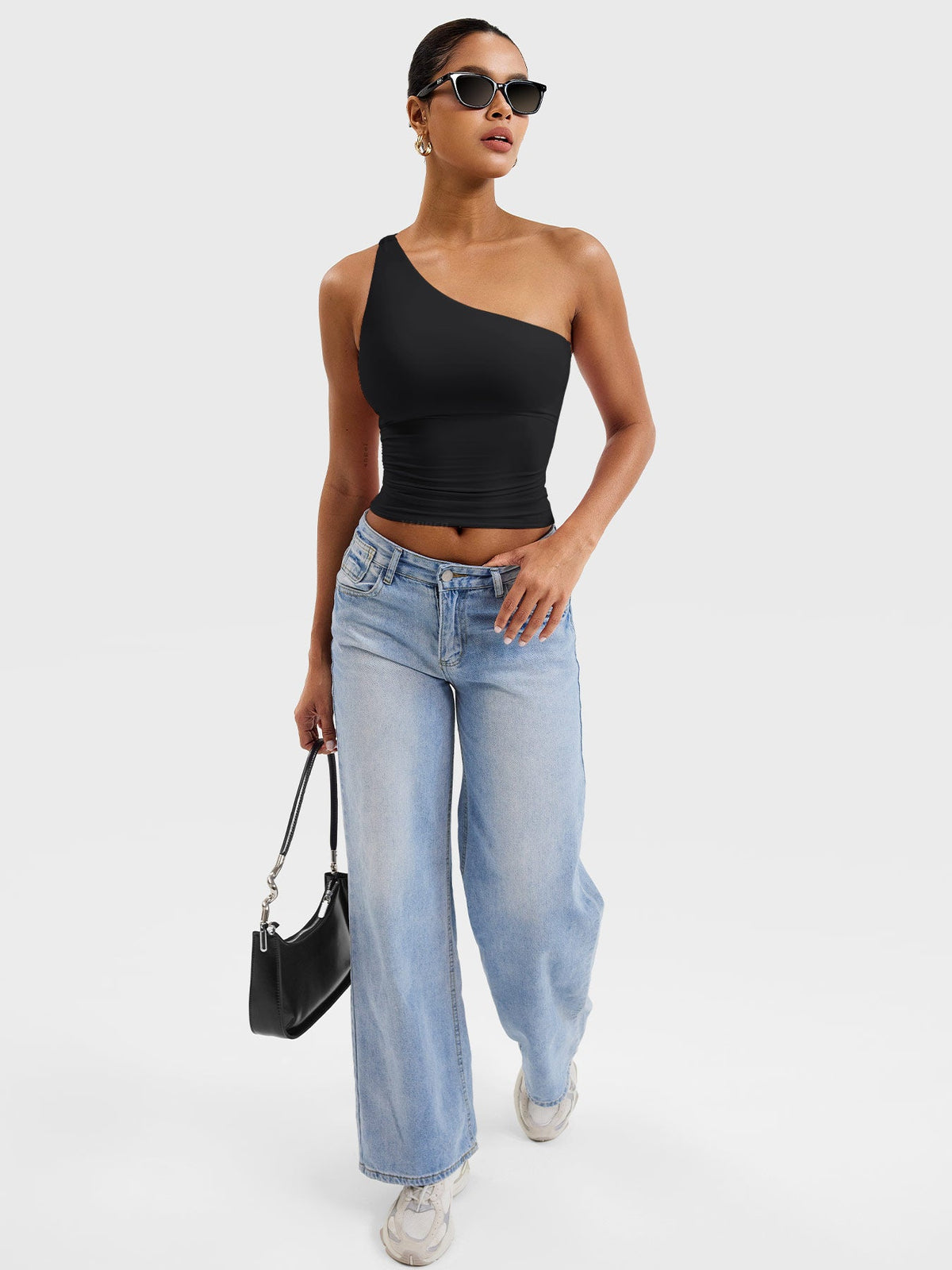 Haut Fanciy One Shoulder Tank - AERLO