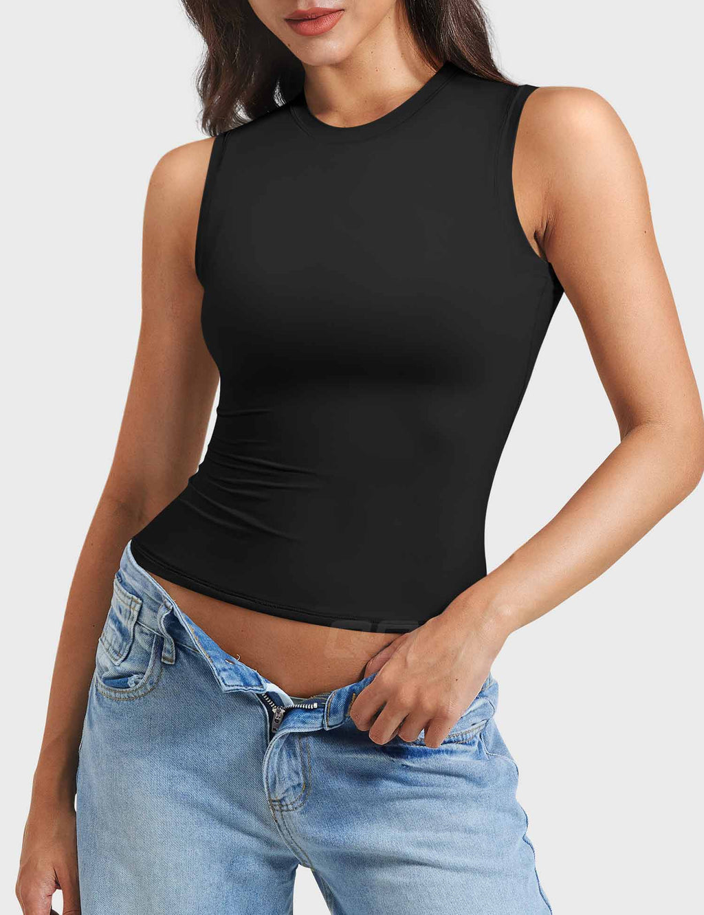 Sweeney Mock Neck Tank - AERLO