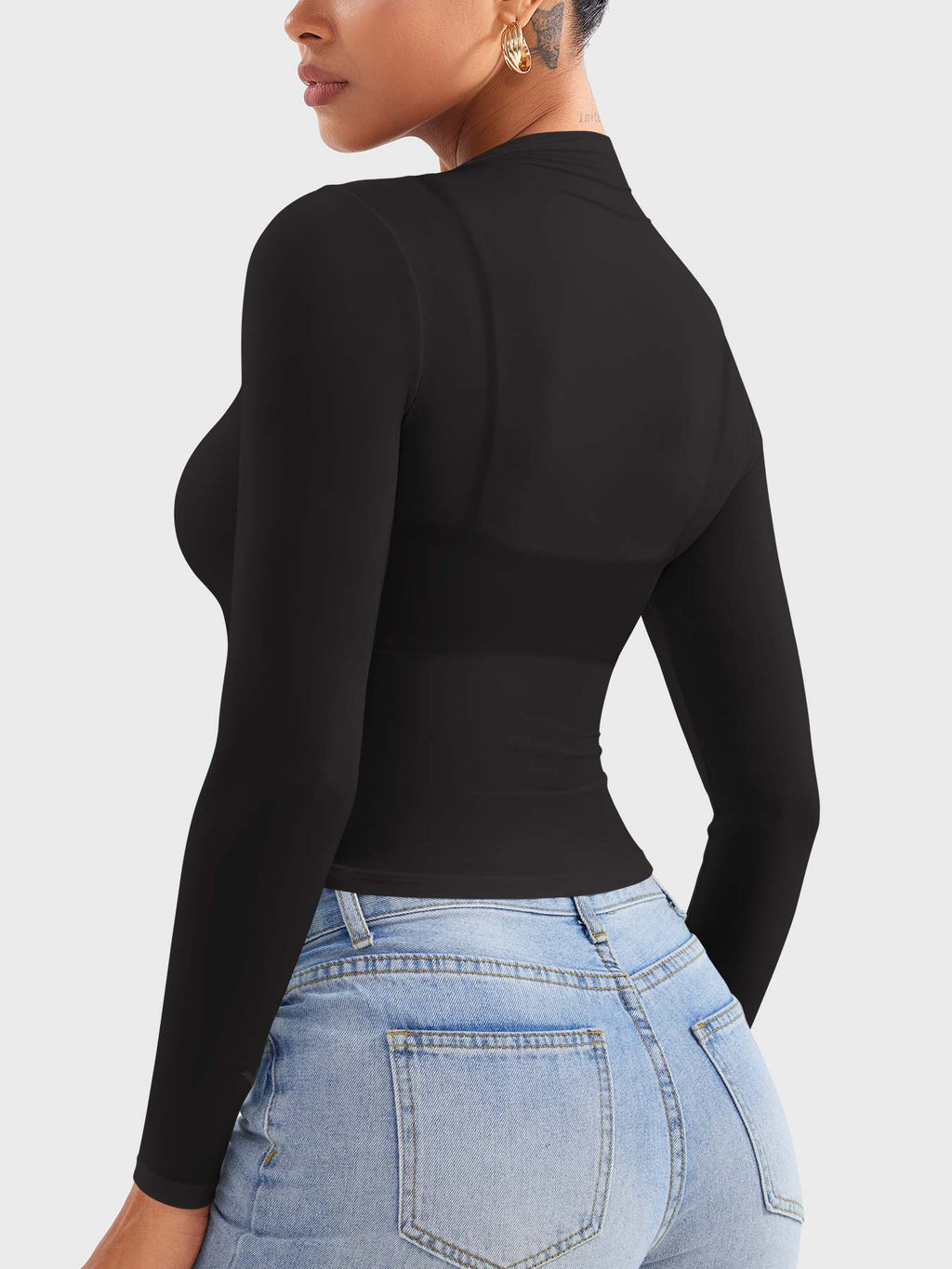 Haut Jamy Mock Neck Sheer - AERLO