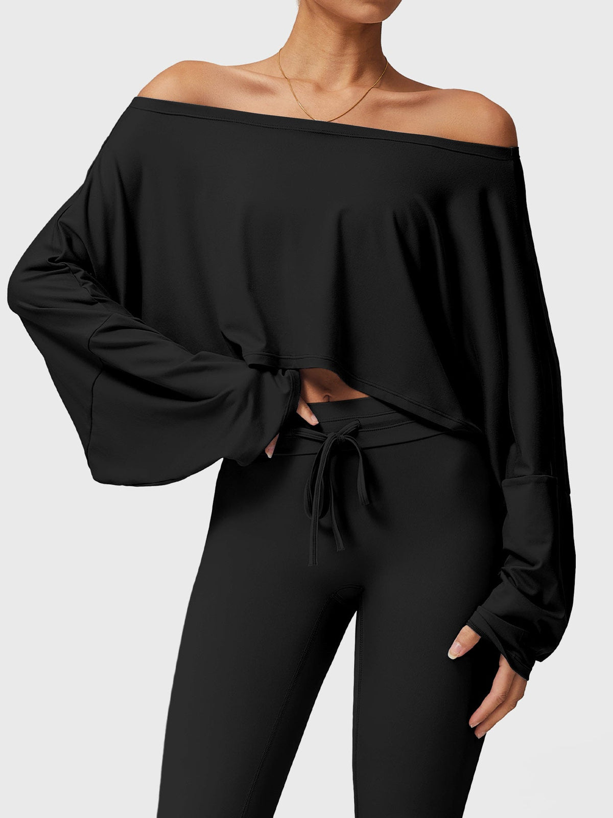 Haut manches longues Alison Off Shoulder Dolman - AERLO