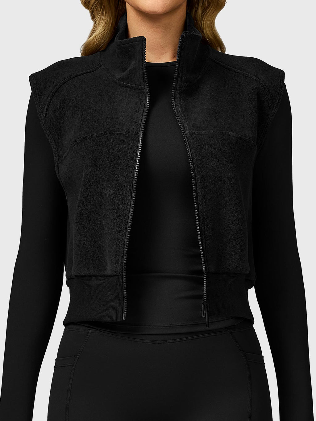 Eden Cropped Fleece Vest - AERLO