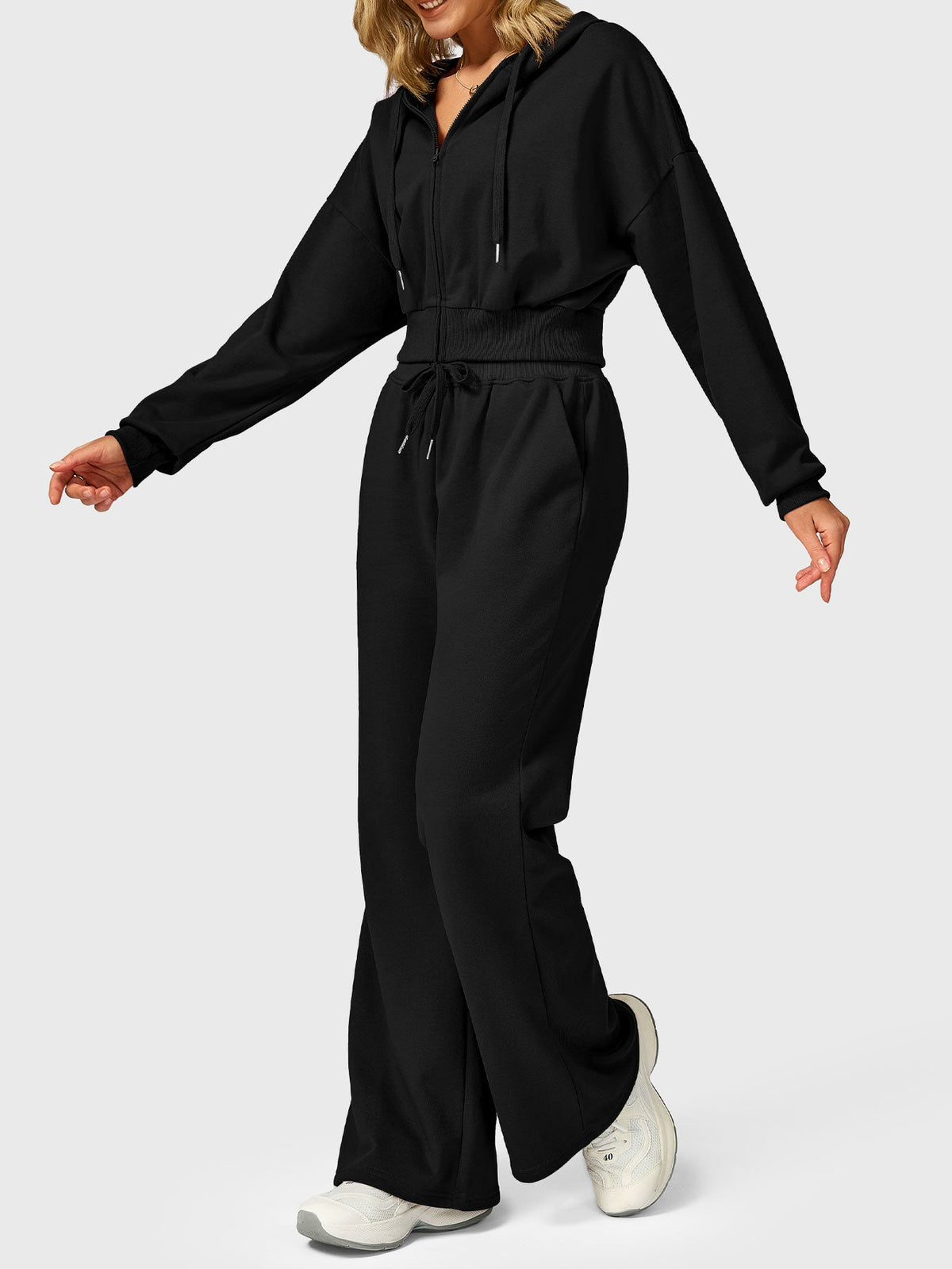 Sabrina Cropped Zip Hoodies - AERLO