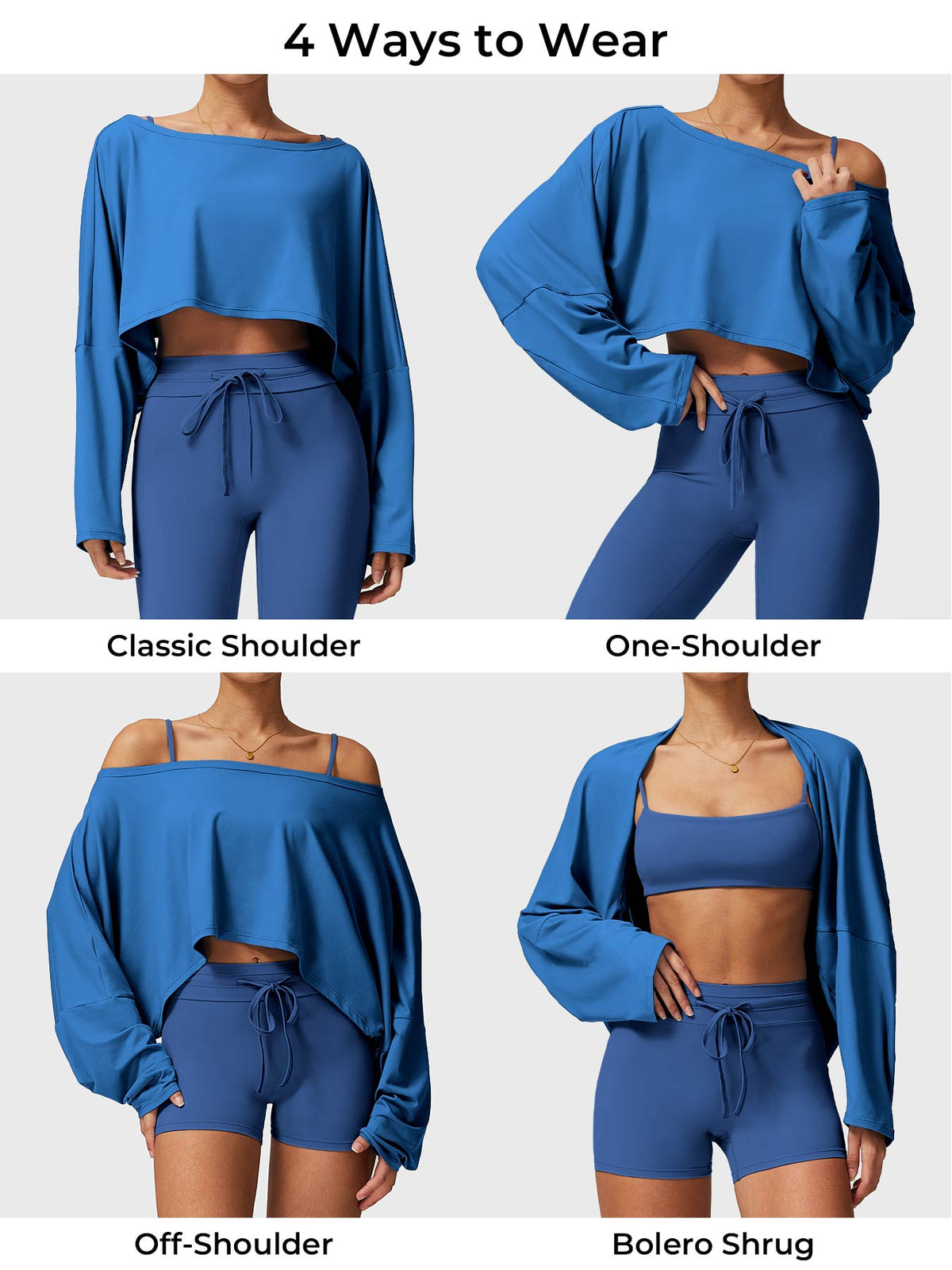 Haut manches longues Alison Off Shoulder Dolman - AERLO