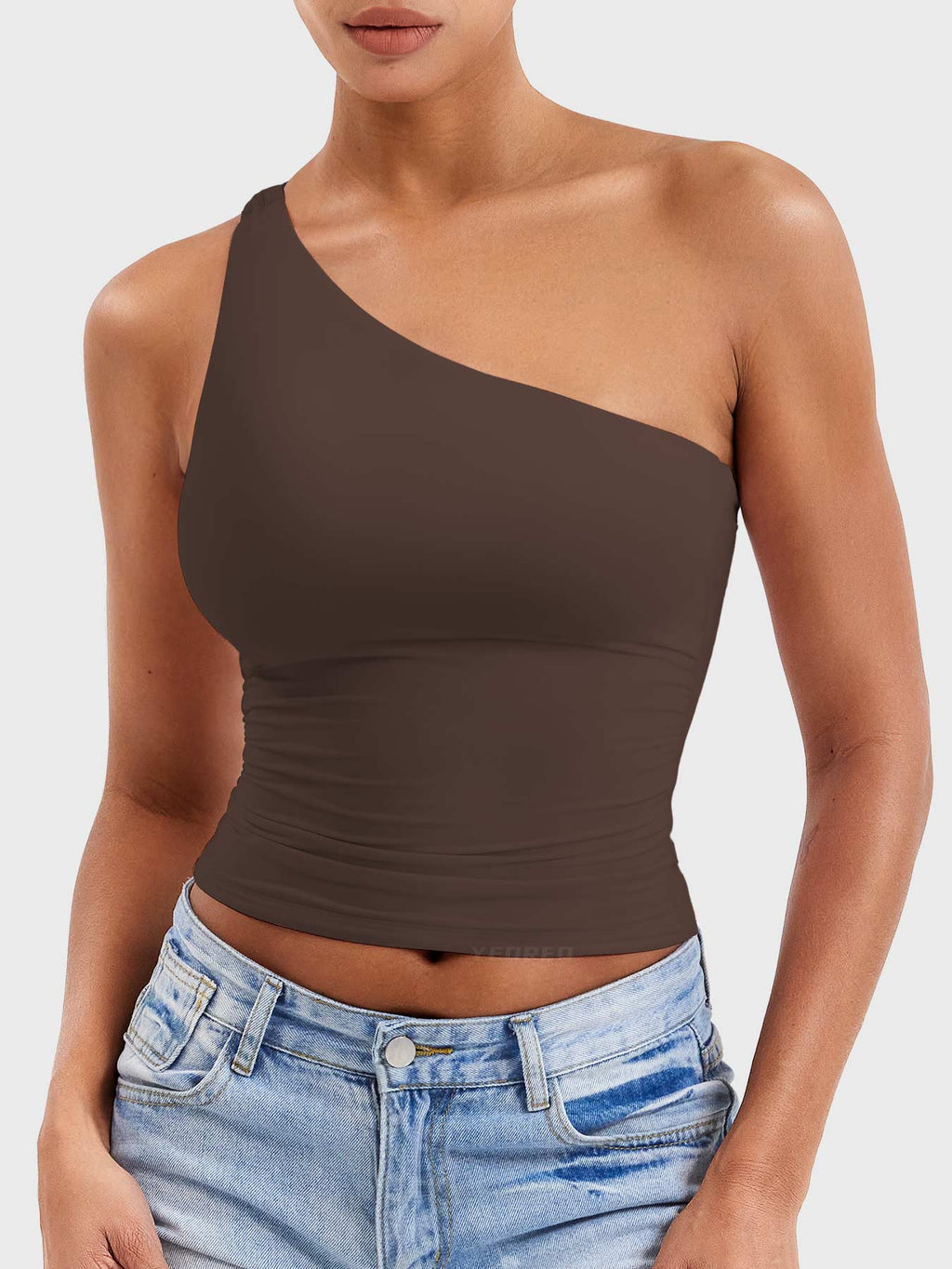 Haut Fanciy One Shoulder Tank - AERLO