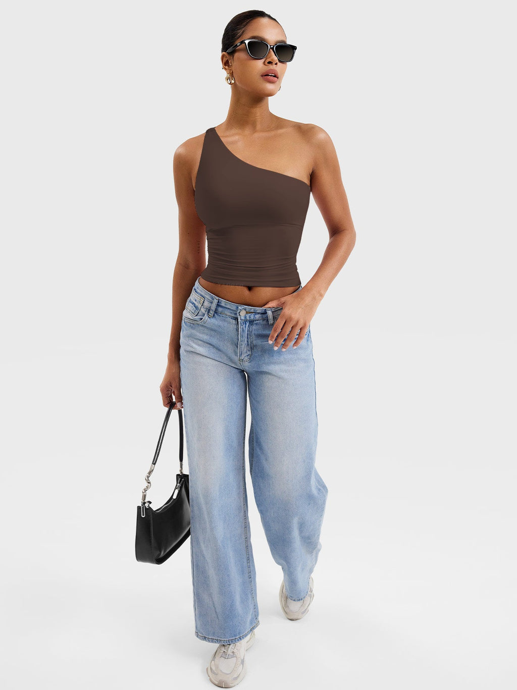 Haut Fanciy One Shoulder Tank - AERLO